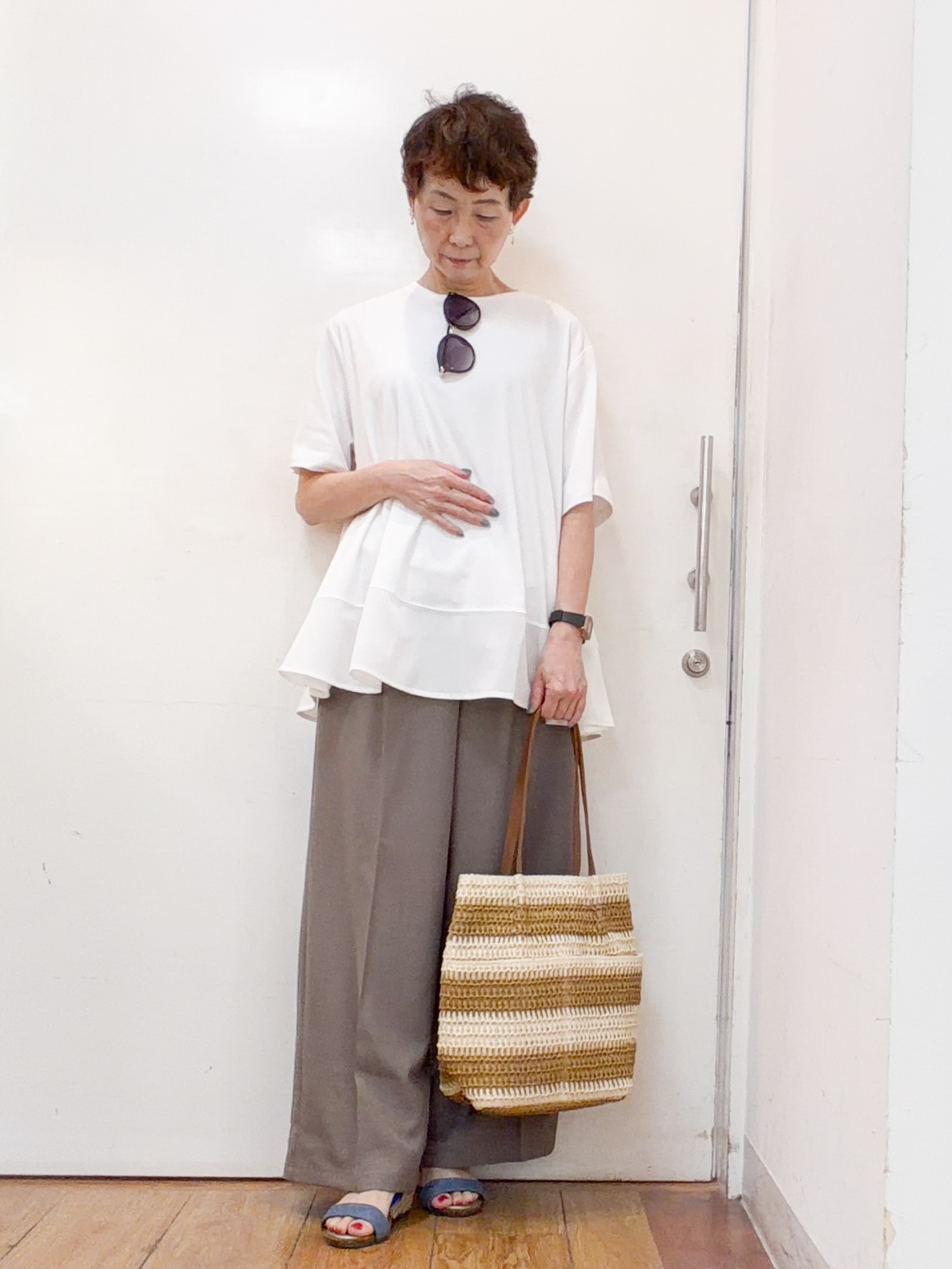 みぃさんの「SHOO･LA･RUE｜【洗濯機可/S-LL】オンにもオフにも マルチに使えるボタンレスカーディガン」を使ったコーディネート