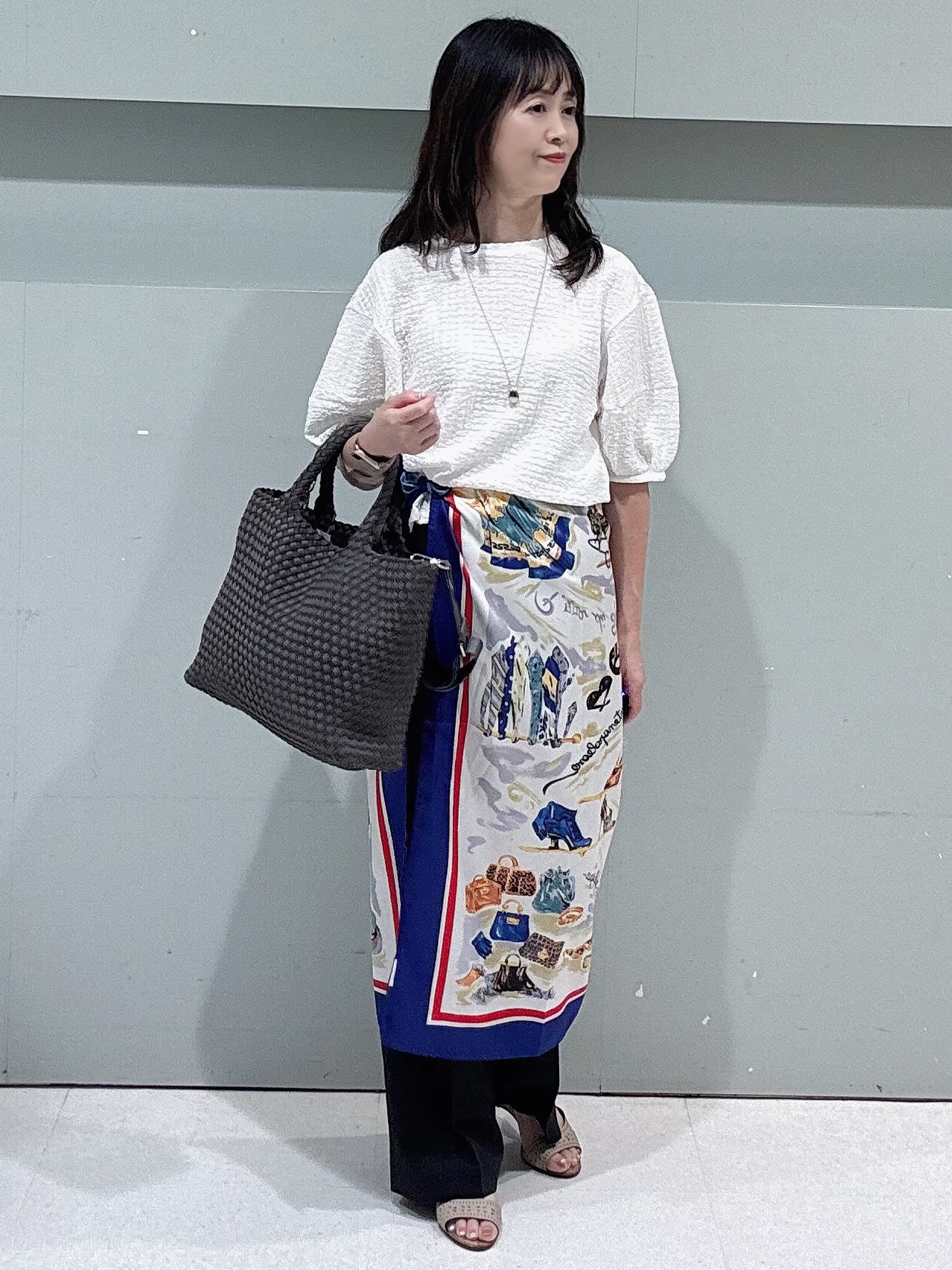 makiさんの「UNTITLED｜◆【UV/接触冷感/セットアップ可】スラブワイドパンツ」を使ったコーディネート