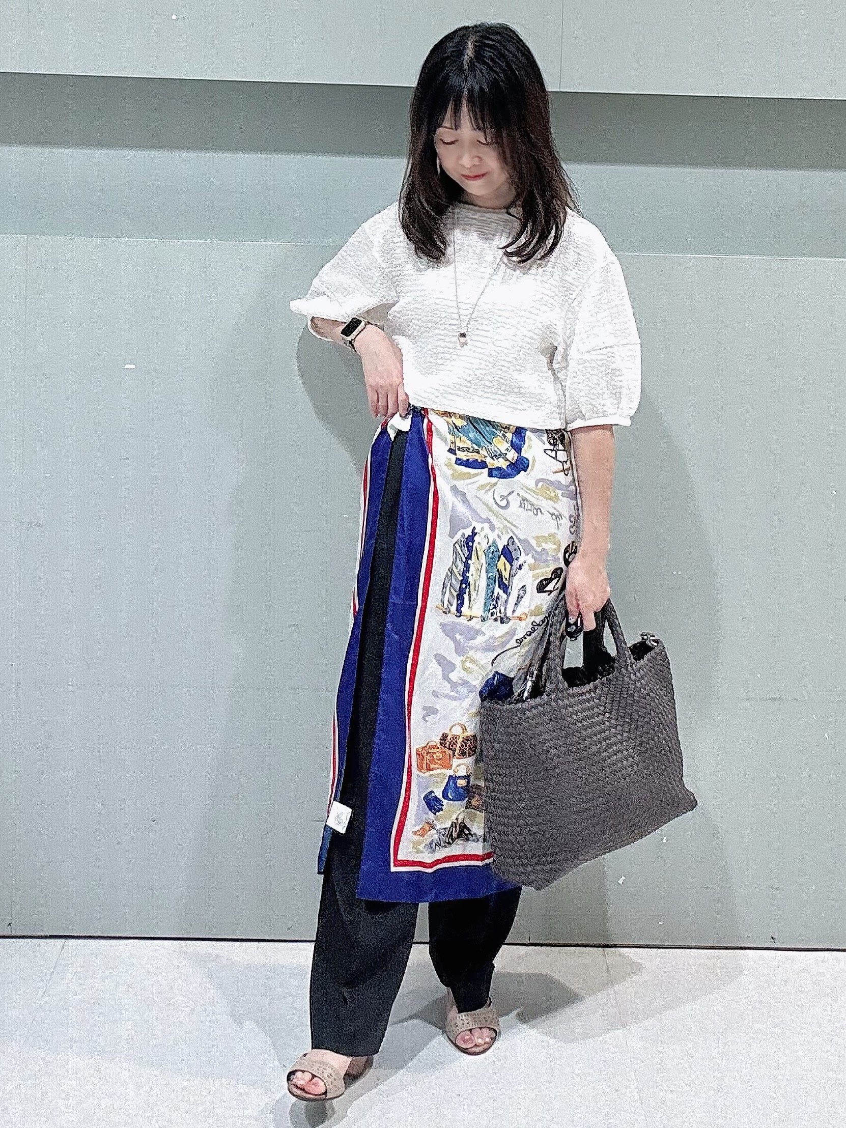 makiさんの「UNTITLED｜◆【UV/接触冷感/セットアップ可】スラブワイドパンツ」を使ったコーディネート
