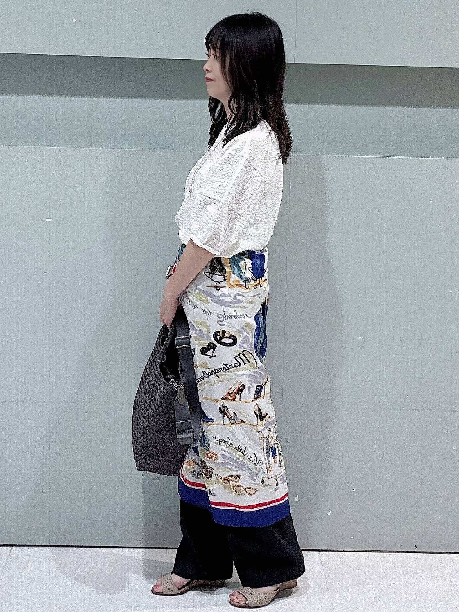 makiさんの「UNTITLED｜◆【UV/接触冷感/セットアップ可】スラブワイドパンツ」を使ったコーディネート