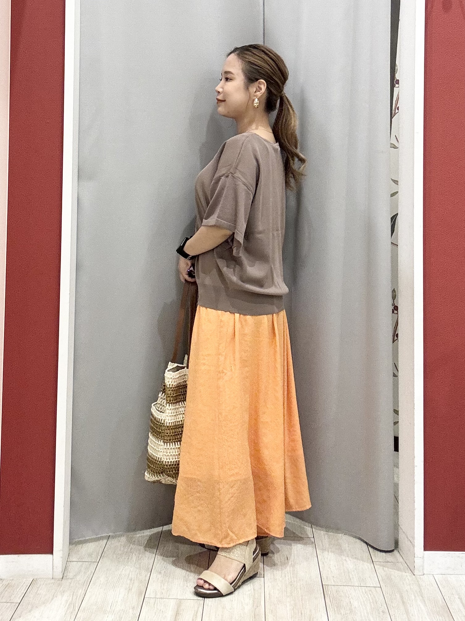 shioさんの「SHOO･LA･RUE｜【S-LL/洗濯機可】インせず着られる ひらり袖ニット」を使ったコーディネート