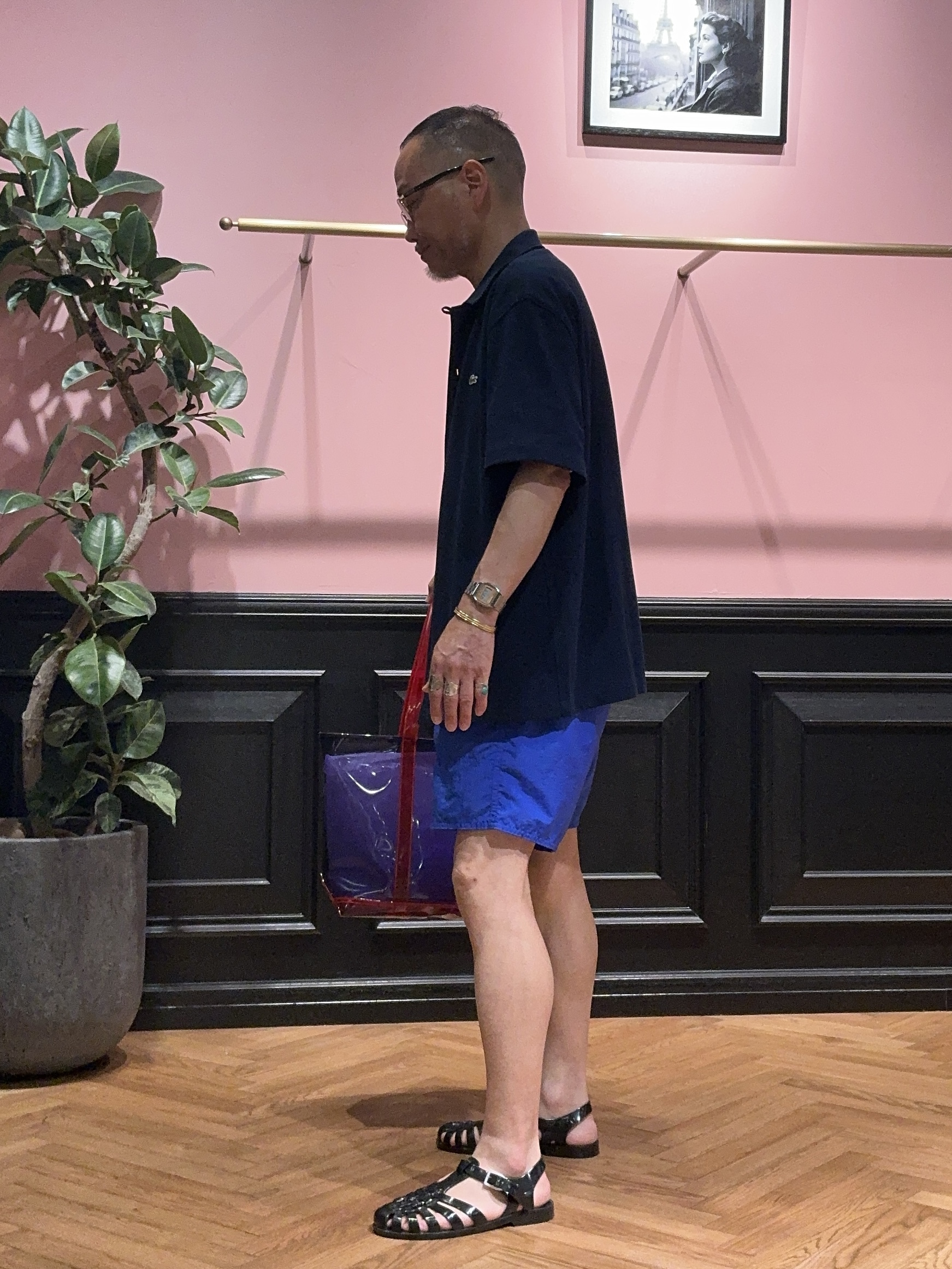 torigoeさんの「DRESSTERIOR｜【接触冷感／抗菌防臭／消臭】ICE CLEAR COTTON フロッグオーバーフィットTシャツ」を使ったコーディネート