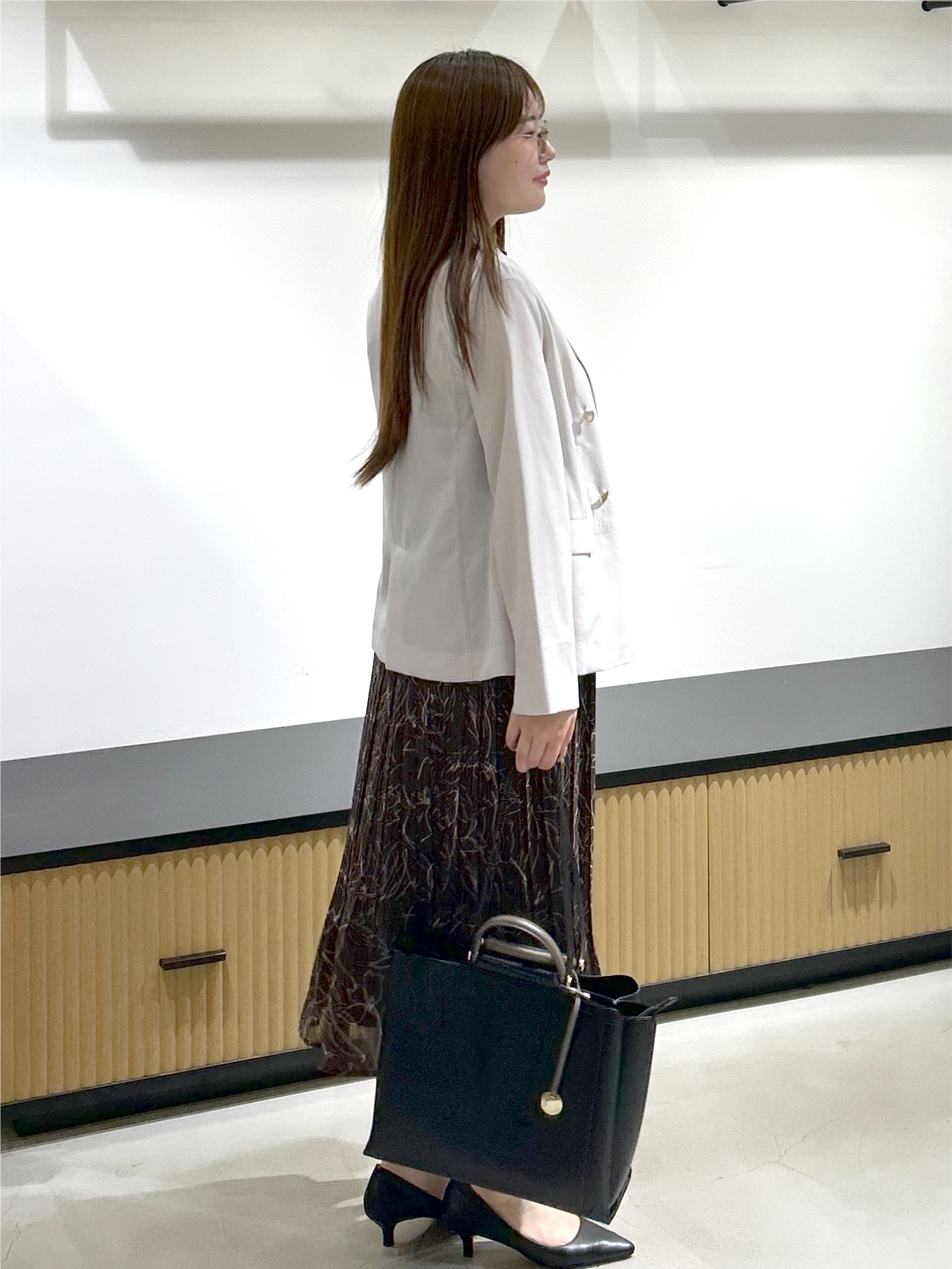 sayaさんの「OPAQUE.CLIP｜《再入荷》ダブルブレストテーラードジャケット【接触冷感／吸水速乾／イージーアイロン／防シワ／洗濯機O」を使ったコーディネート