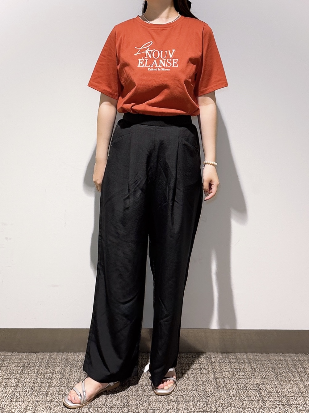 みーさんの「grove｜【吸水速乾・UVカット・マシンウォッシャブル】ベーシックMIXロゴプリントT」を使ったコーディネート