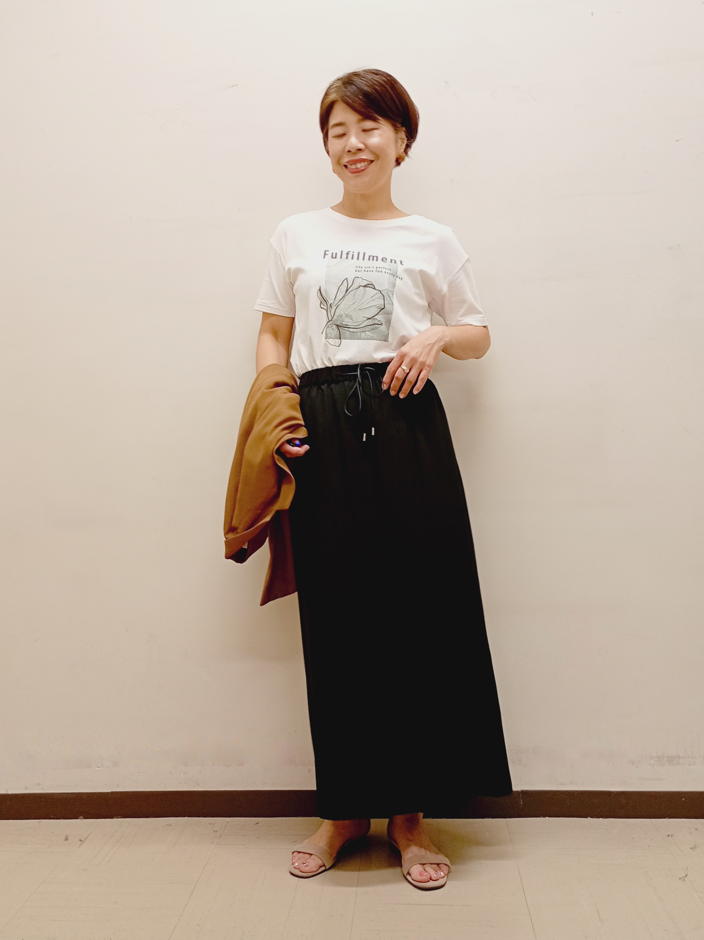Kさんの「INDIVI｜【洗える／メッシュ素材／SETUP可能】半袖シアージャケット」を使ったコーディネート