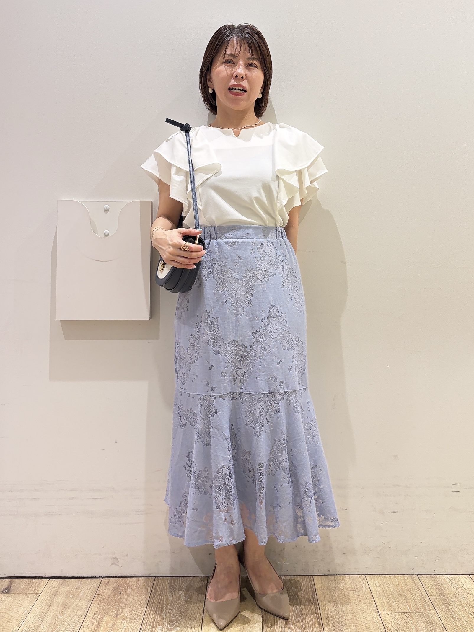 YUKOさんの「index｜【接触冷感／吸水速乾】ノーカラージャケット／セットアップ対応可《洗える／防シワ／ストレッチ》」を使ったコーディネート