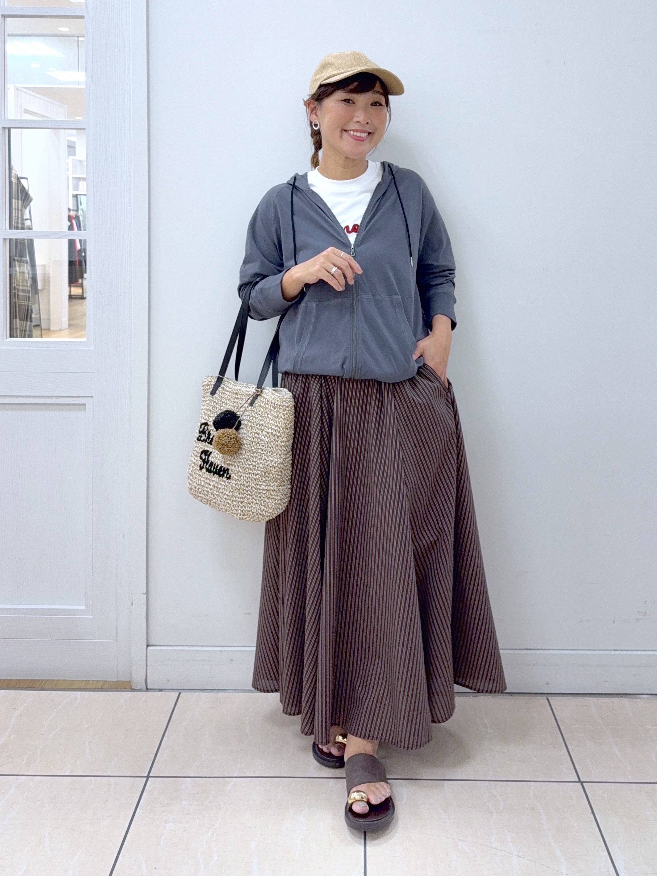 Osawaさんの「Dessin｜麻調キャップ」を使ったコーディネート