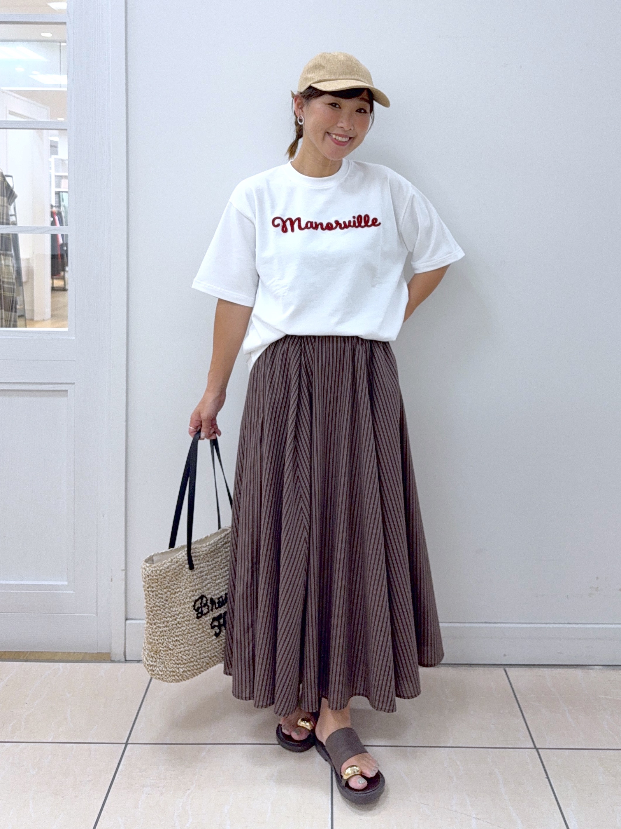 Osawaさんの「Dessin｜麻調キャップ」を使ったコーディネート