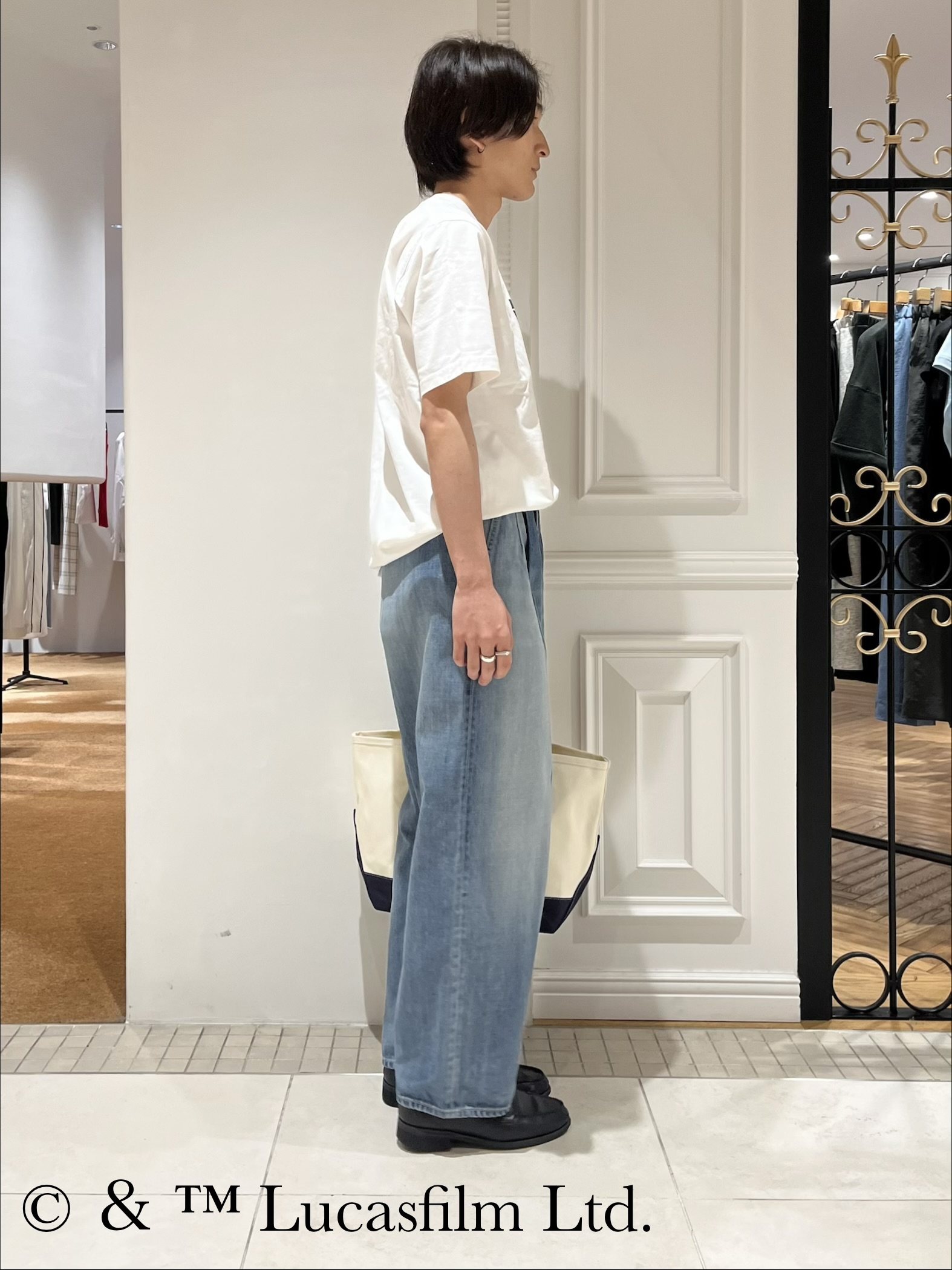 Watanabeさんの「DRESSTERIOR｜【再入荷/接触冷感】STAR WARS カプセルグローグTシャツ」を使ったコーディネート