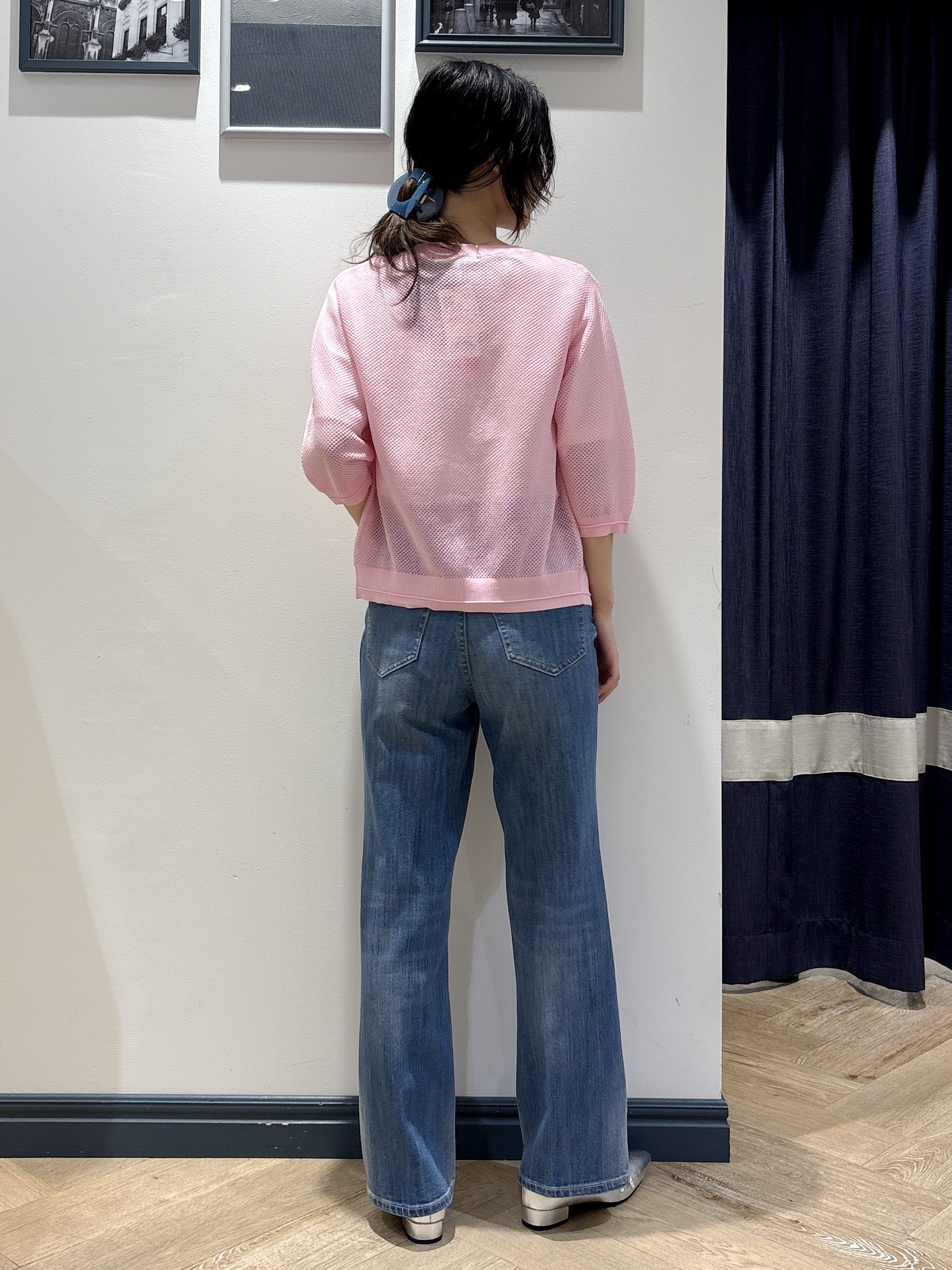 ayakaさんの「grove｜【洗える】透けない、大人のメッシュカーディガン」を使ったコーディネート