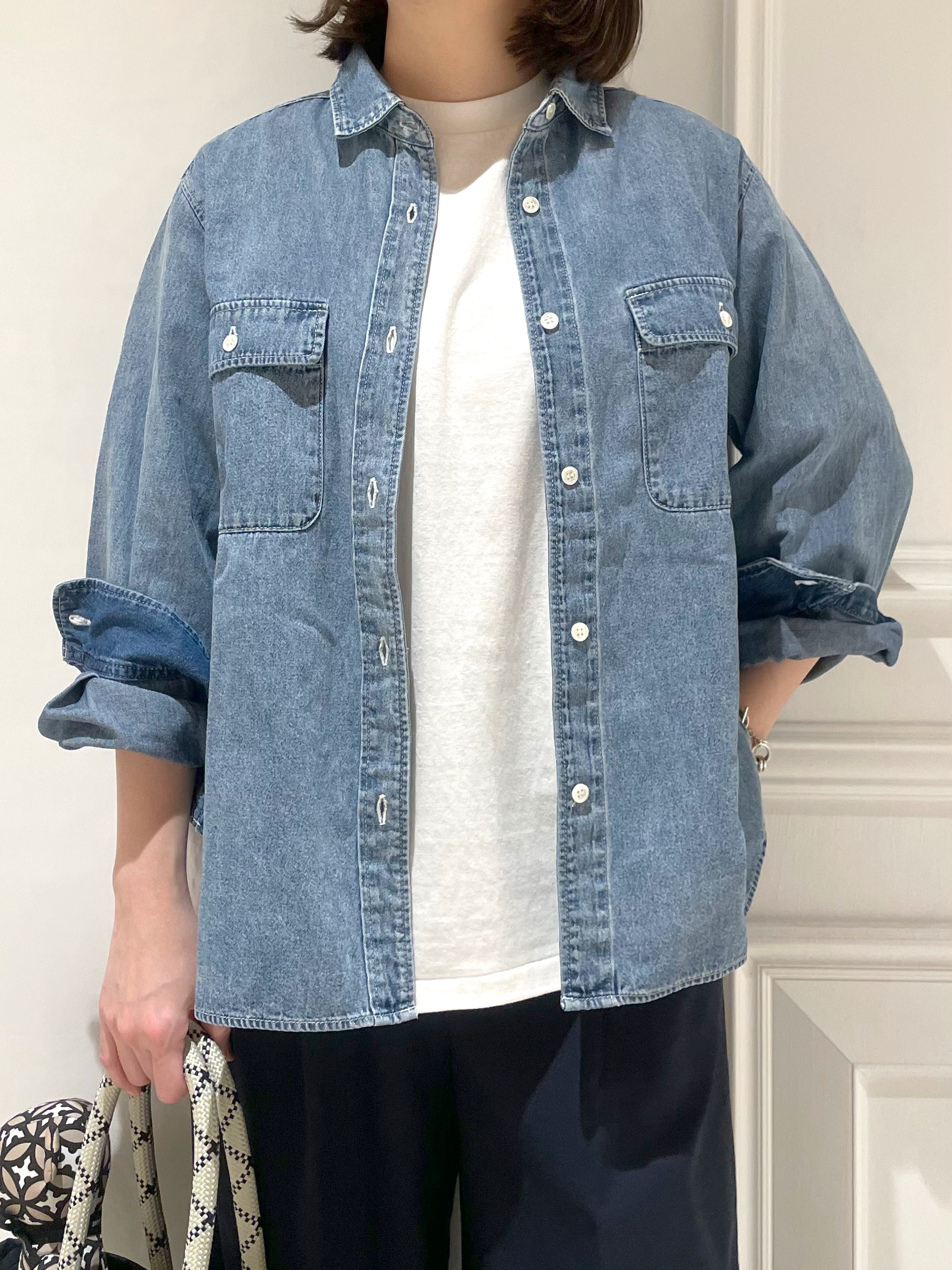 makiさんの「DRESSTERIOR｜【吸水速乾/セットアップ可】リネンブレンドオックス ワイドパンツ」を使ったコーディネート