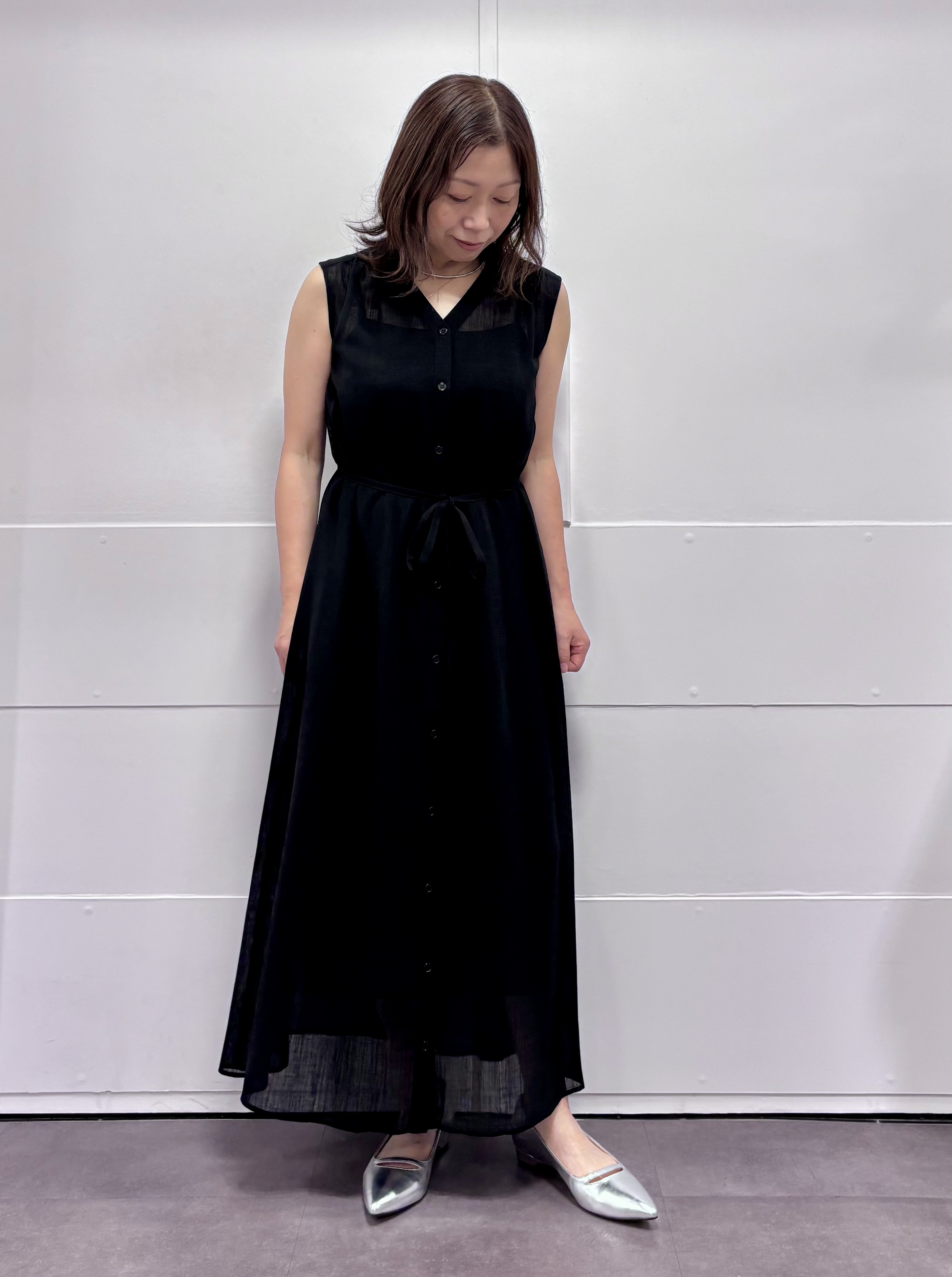 TOKOさんの「UNTITLED｜【すっきり秋羽織り/前開きボタン】ドライタッチ5分袖カーディガン」を使ったコーディネート