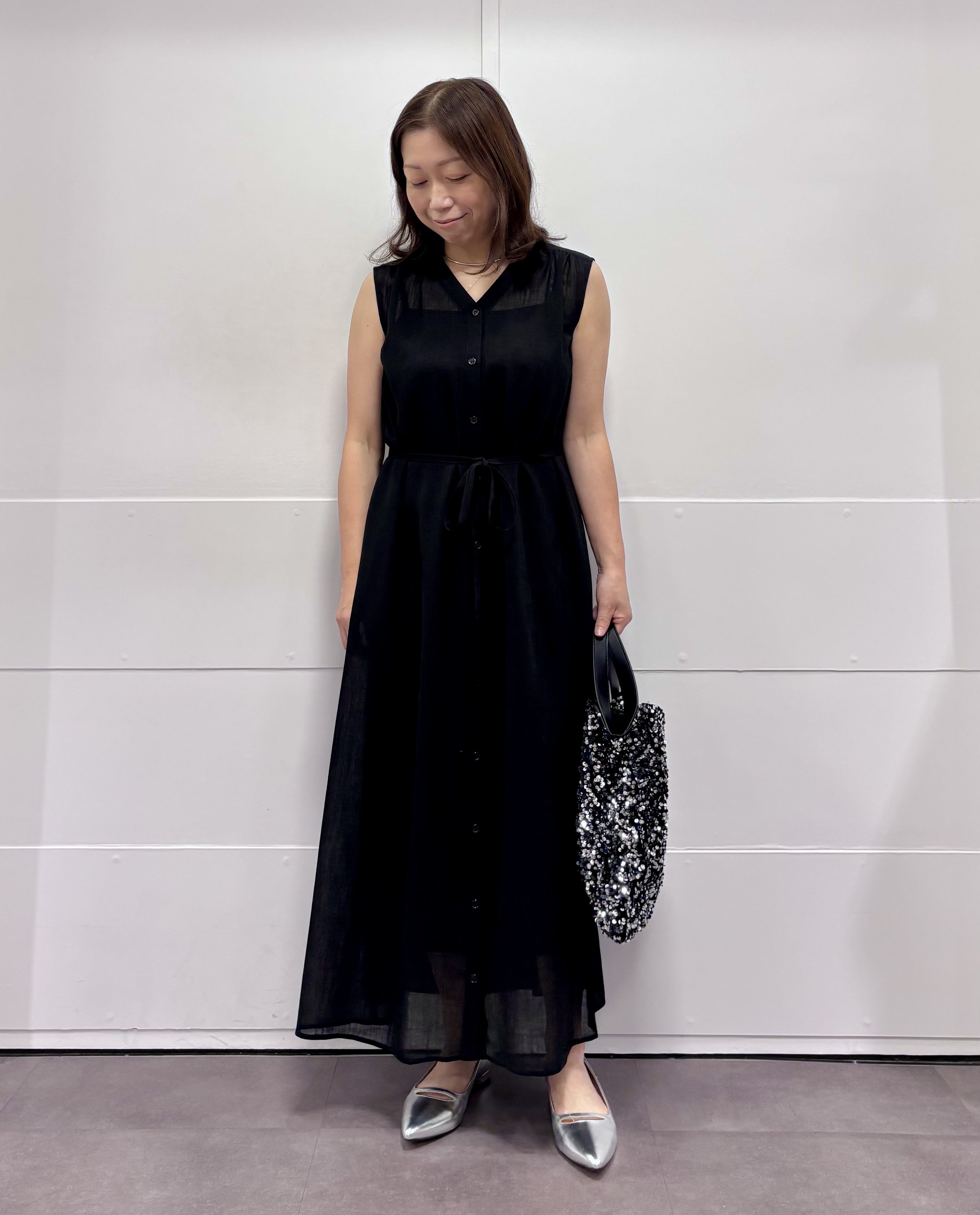 TOKOさんの「UNTITLED｜【すっきり秋羽織り/前開きボタン】ドライタッチ5分袖カーディガン」を使ったコーディネート