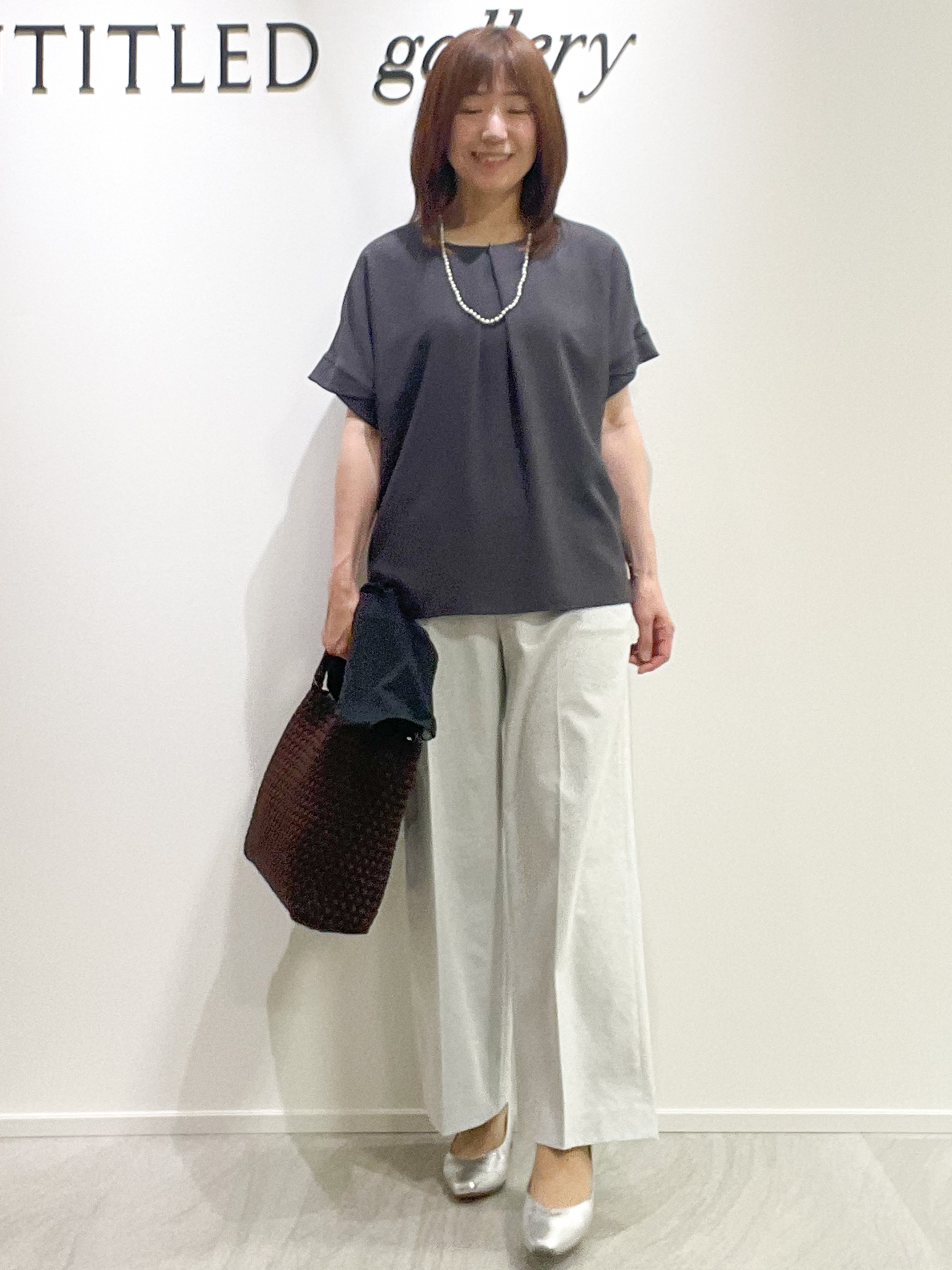 めいさんの「UNTITLED｜【秋羽織り/ジップ】トリコットシアーブラウス」を使ったコーディネート