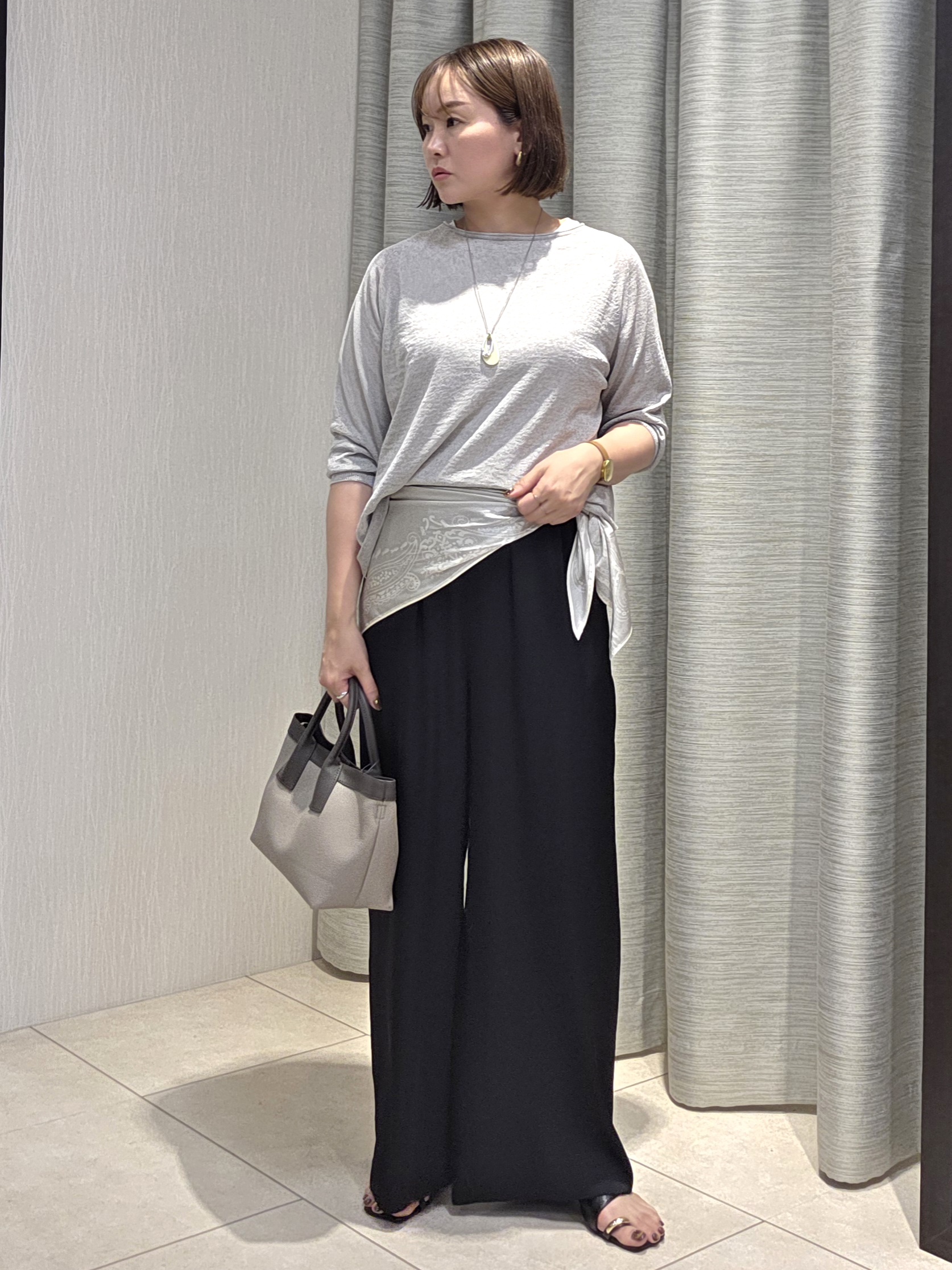 naokoさんの「UNTITLED｜【ゆったり/リラクシー】リネンボートネックプルオーバー」を使ったコーディネート