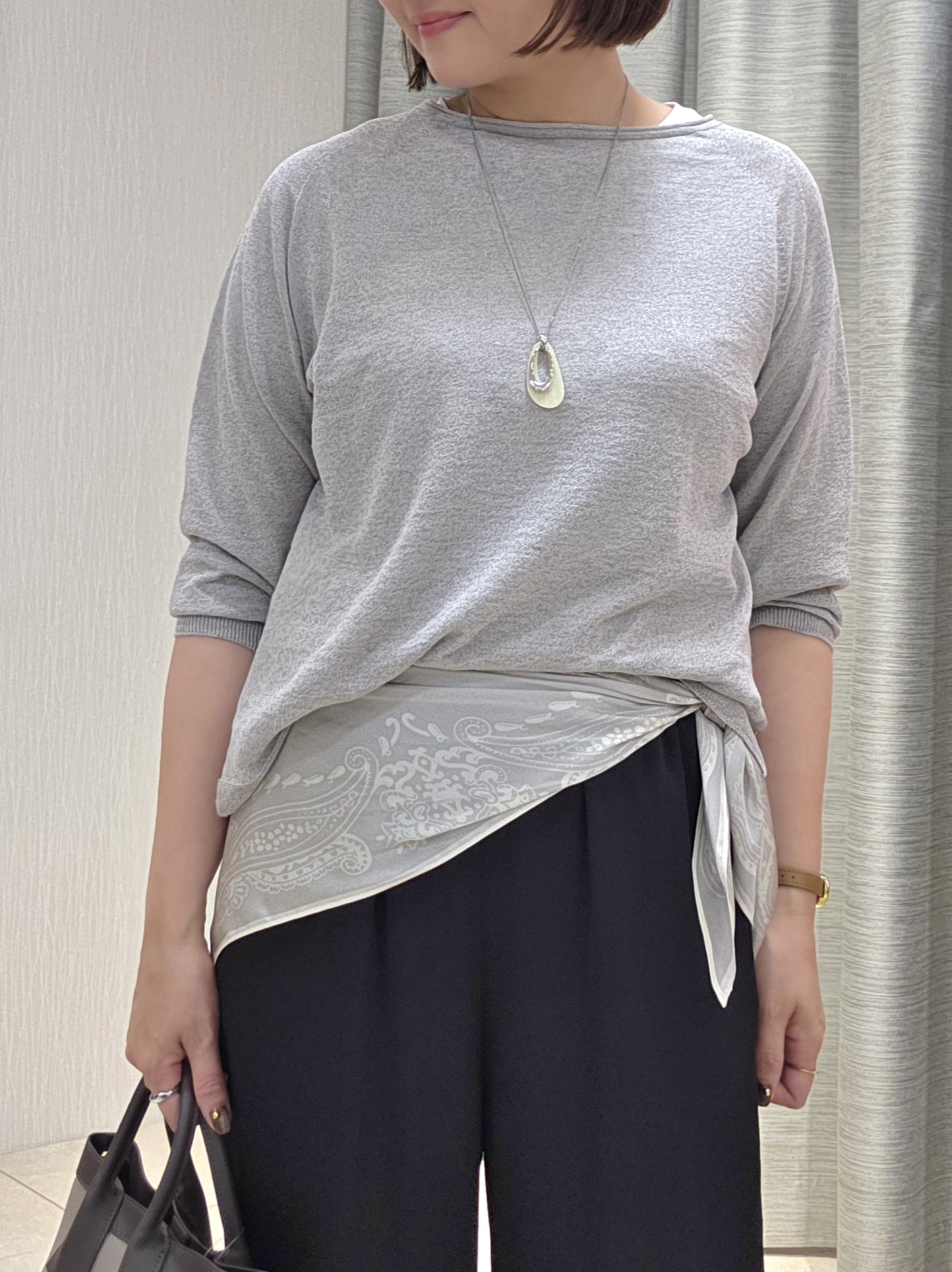 naokoさんの「UNTITLED｜【ゆったり/リラクシー】リネンボートネックプルオーバー」を使ったコーディネート