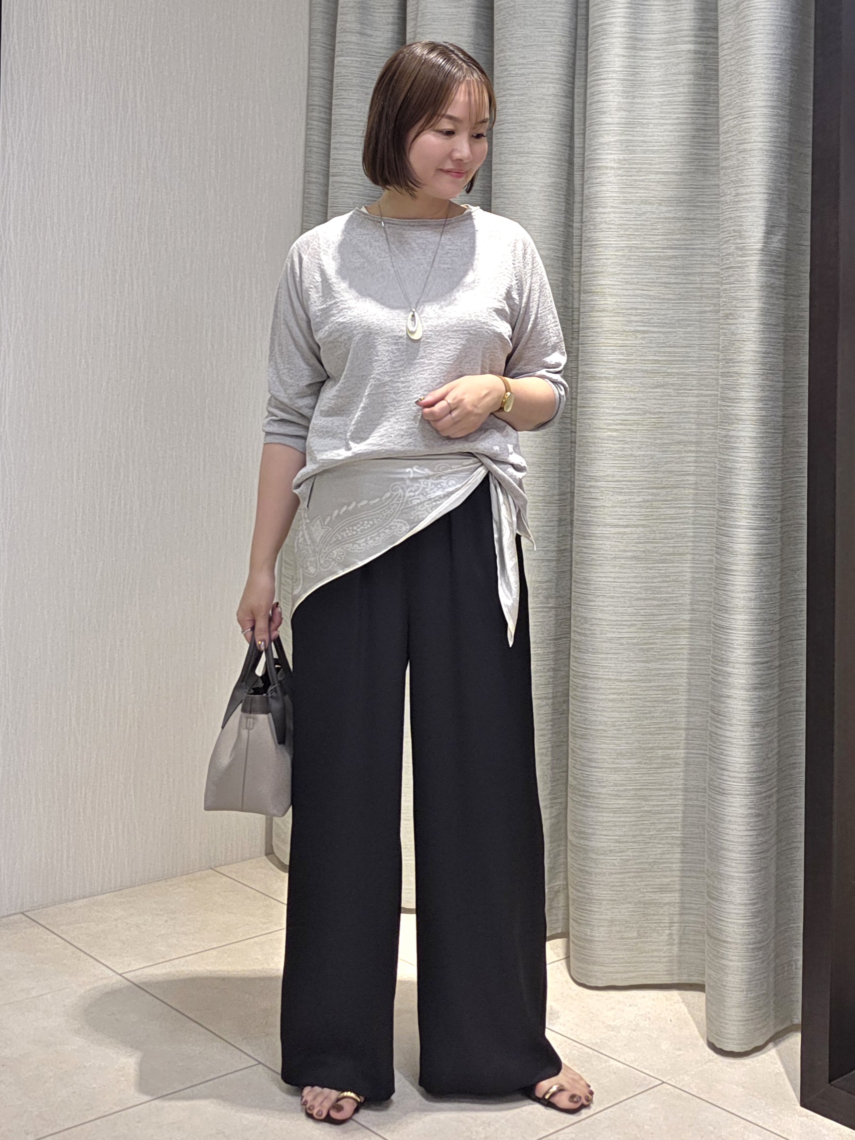 naokoさんの「UNTITLED｜【ゆったり/リラクシー】リネンボートネックプルオーバー」を使ったコーディネート