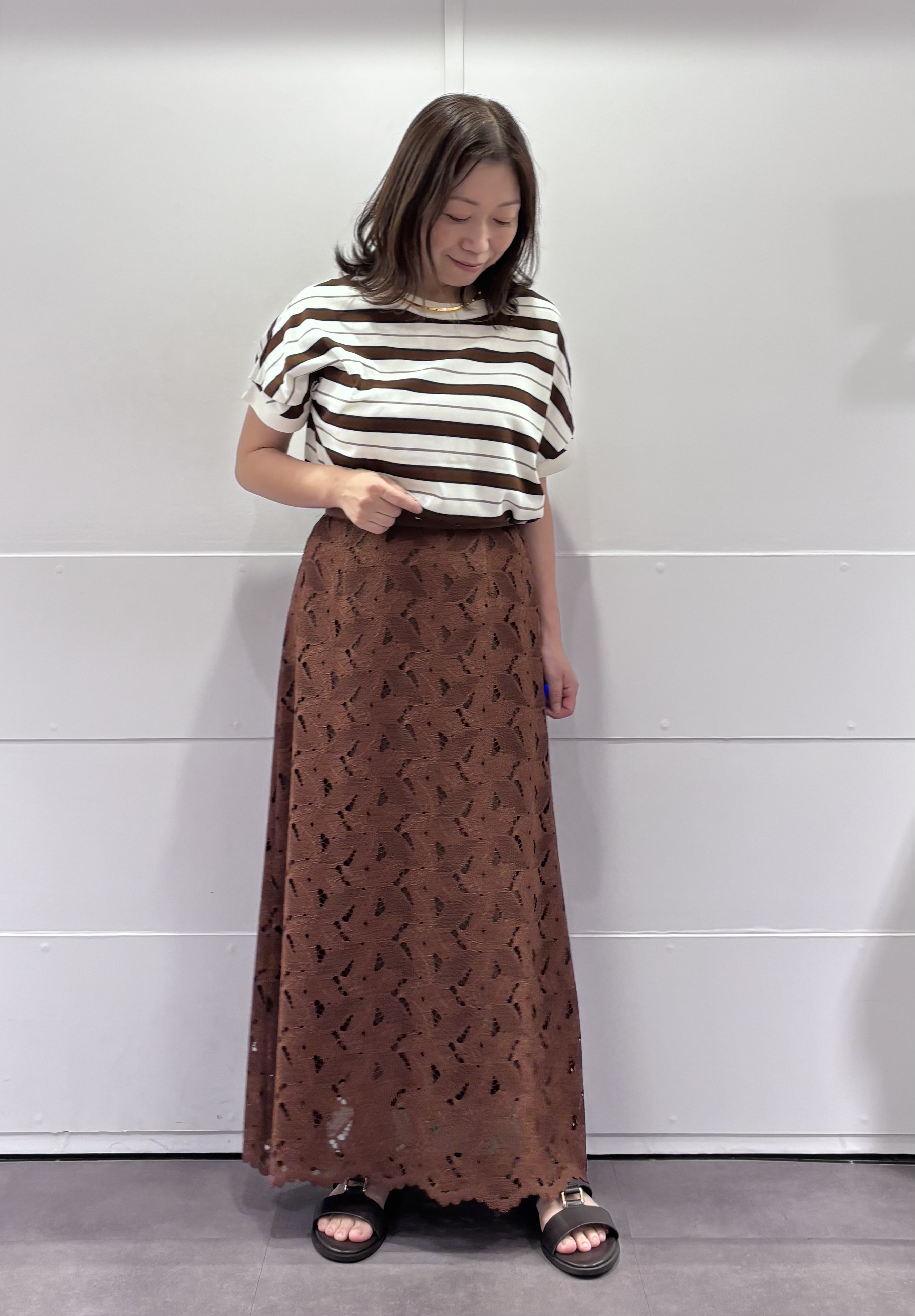 TOKOさんの「UNTITLED｜【肌に張りつきにくい/前後2WAY】ドライタッチコットンプルオーバー」を使ったコーディネート