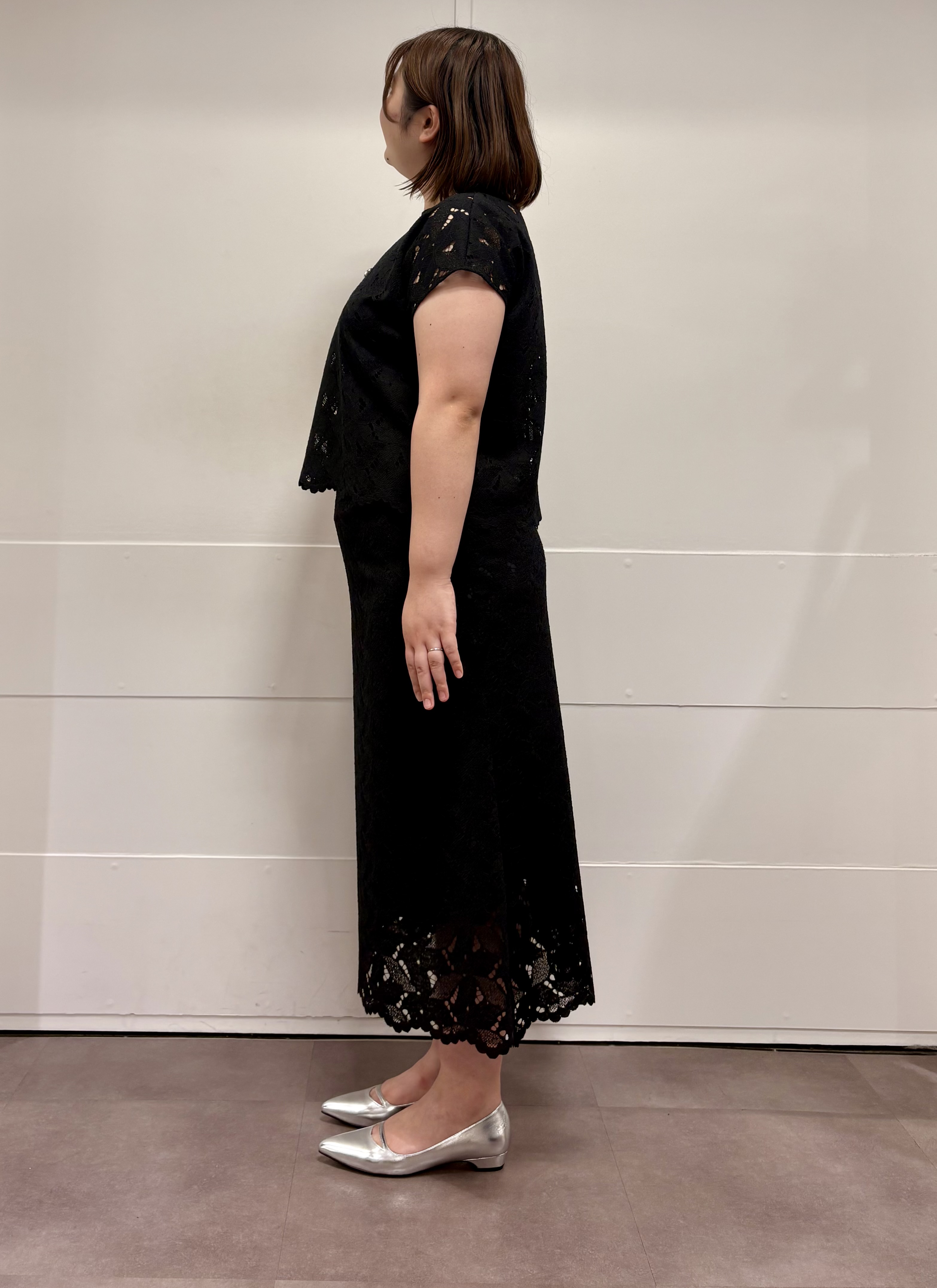 MIさんの「UNTITLED｜【セットアップ可/品のある透け感】リーフレースブラウス」を使ったコーディネート