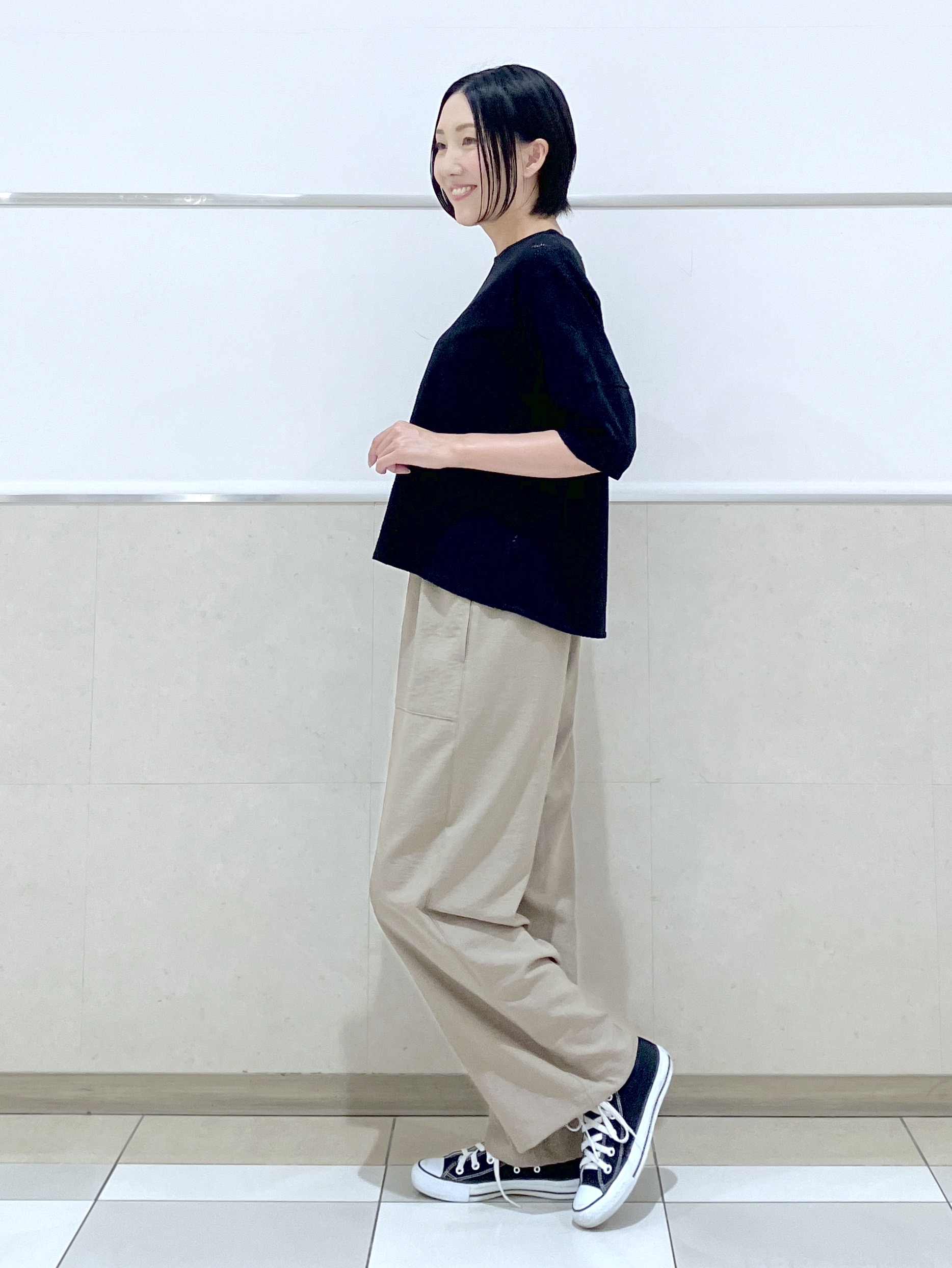 eriko さんの「Dessin｜【マシンウォッシャブル】5分袖レースカットソー」を使ったコーディネート