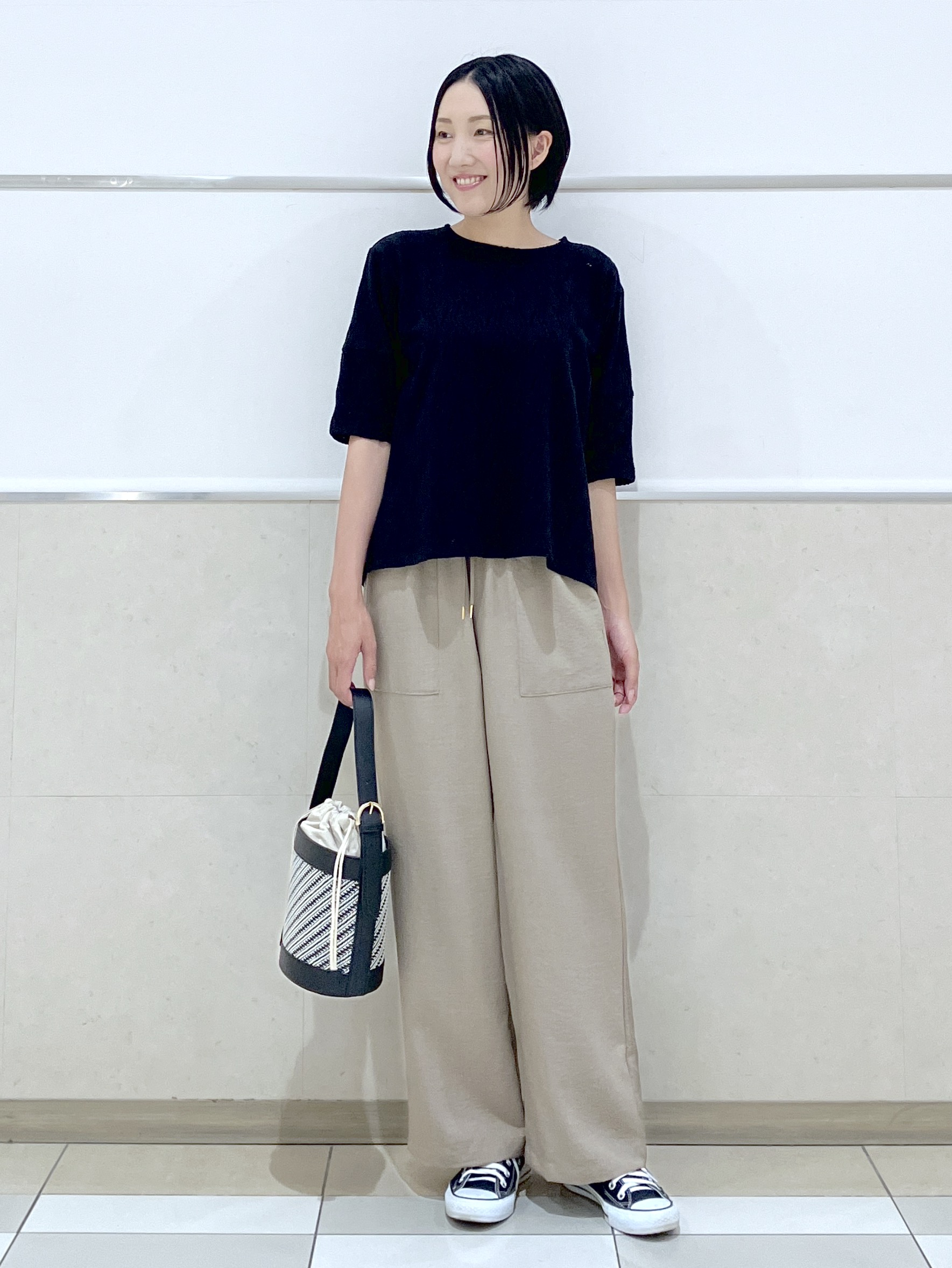 eriko さんの「Dessin｜【マシンウォッシャブル】5分袖レースカットソー」を使ったコーディネート