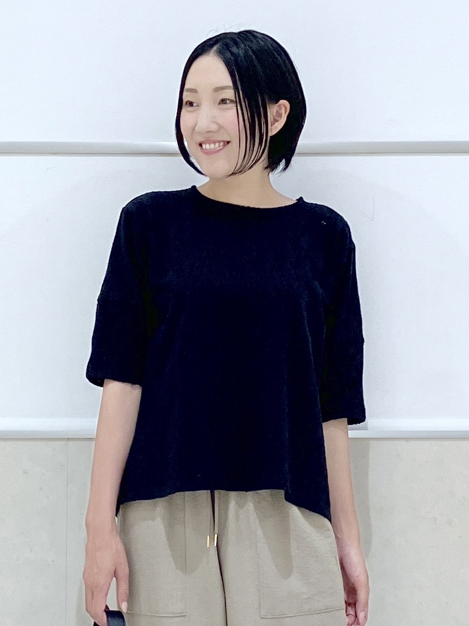 eriko さんの「Dessin｜【マシンウォッシャブル】5分袖レースカットソー」を使ったコーディネート