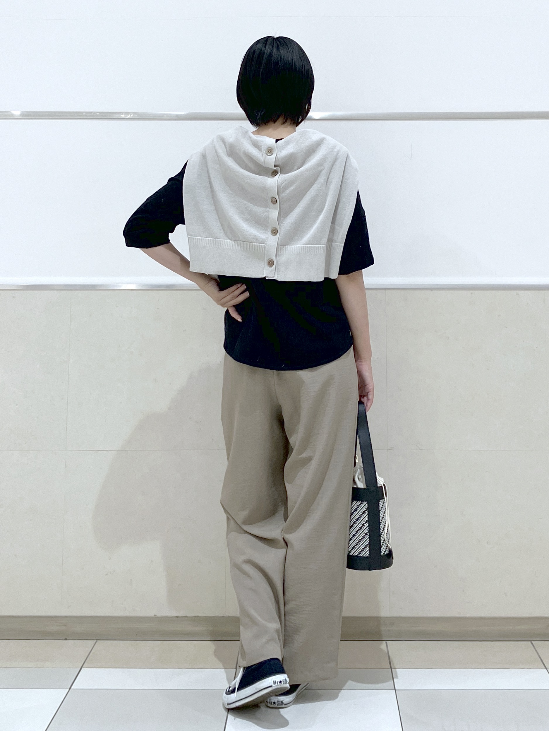 eriko さんの「Dessin｜【マシンウォッシャブル】5分袖レースカットソー」を使ったコーディネート