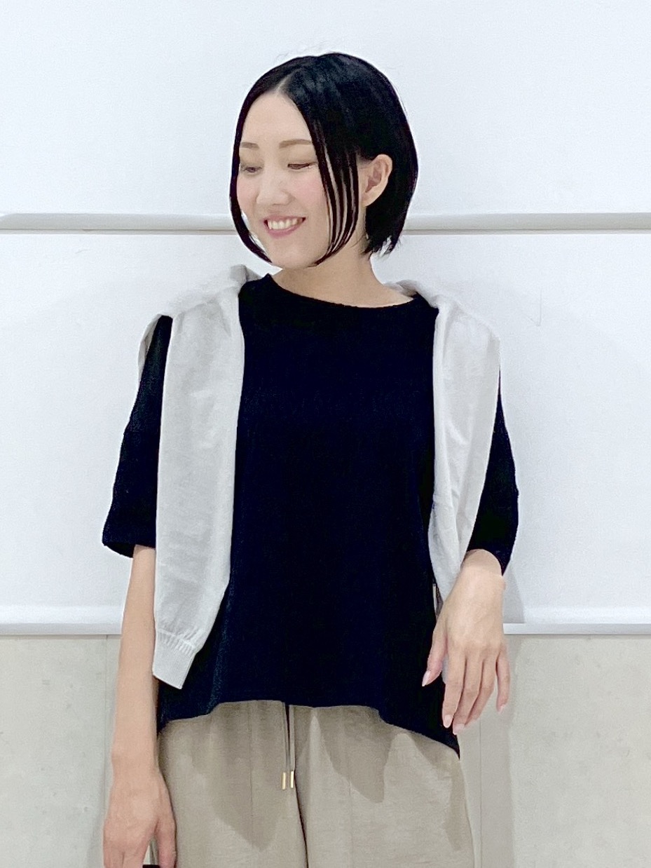 eriko さんの「Dessin｜【マシンウォッシャブル】5分袖レースカットソー」を使ったコーディネート