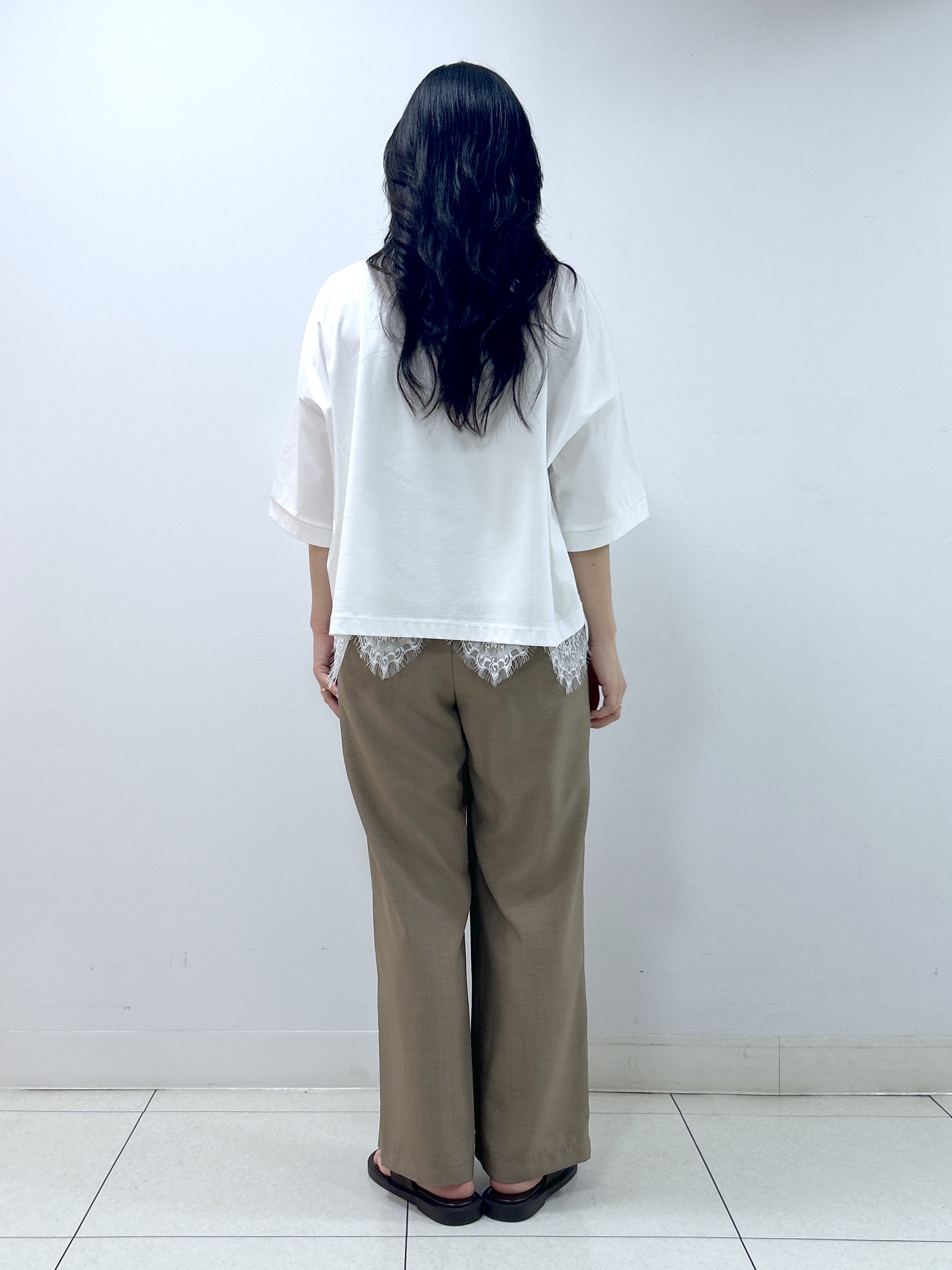Kaiさんの「Dessin｜【体型カバー】美光沢カットソーボクシーシルエット」を使ったコーディネート