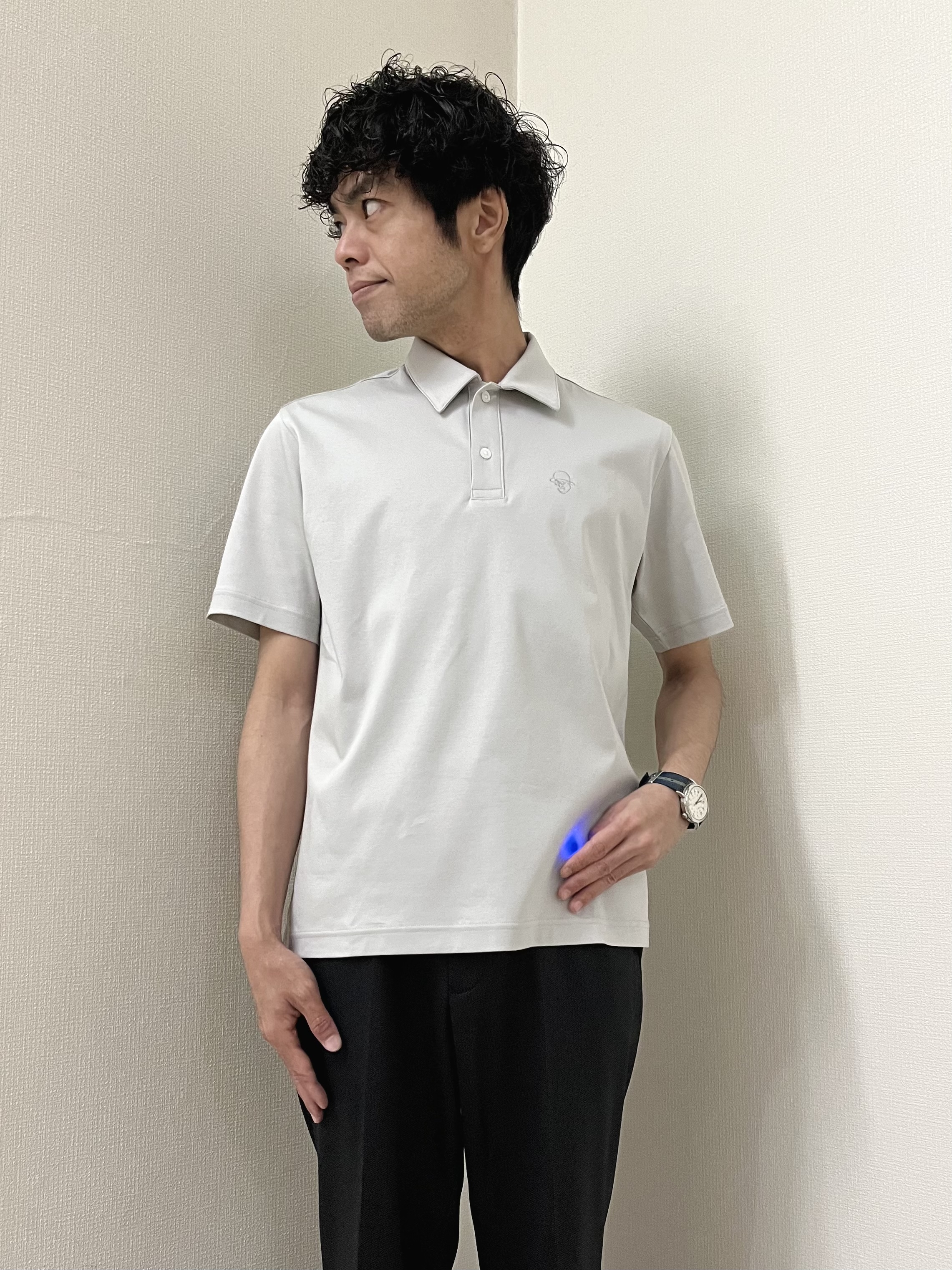 URAさんの「TAKEO KIKUCHI｜【BOWLER HAT LABEL】ピンヘッドジャージ ジャケット」を使ったコーディネート
