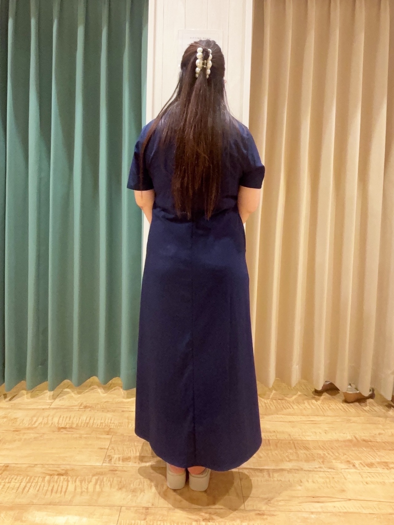 タガさんの「SHOO･LA･RUE｜【S-LL/洗濯機可/セットアップ可】軽凛(かろりん) 切替ワンピース」を使ったコーディネート