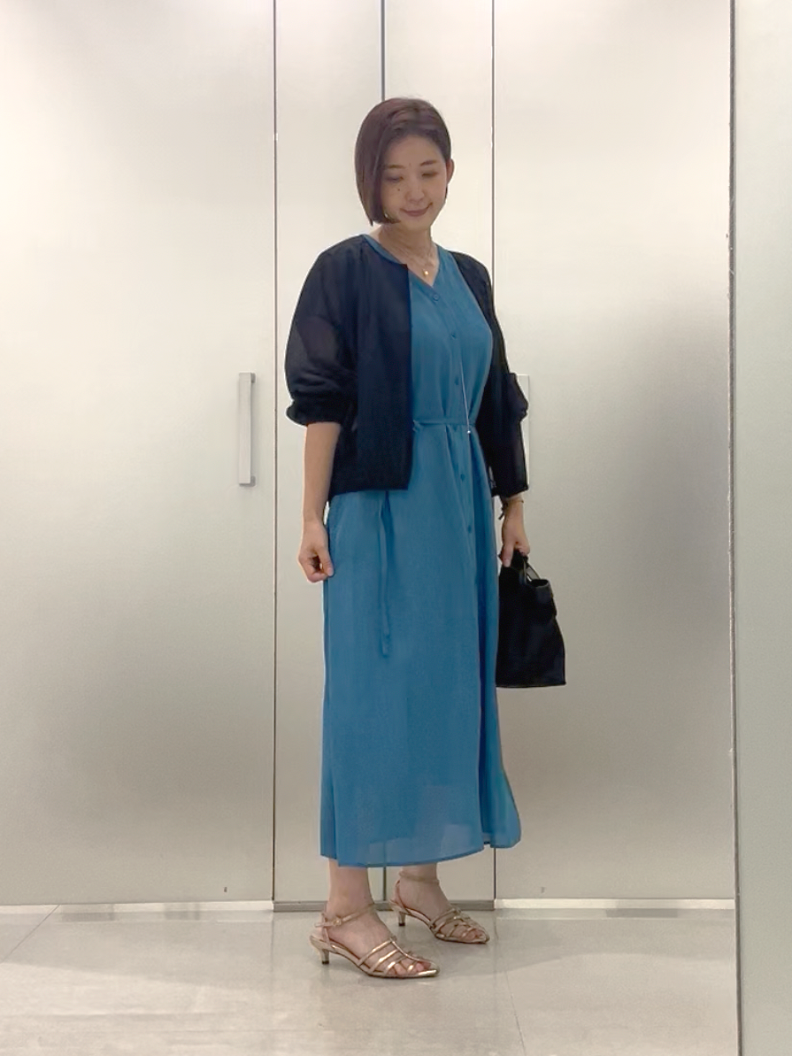 まどかさんの「UNTITLED｜【秋羽織り/ジップ】トリコットシアーブラウス」を使ったコーディネート