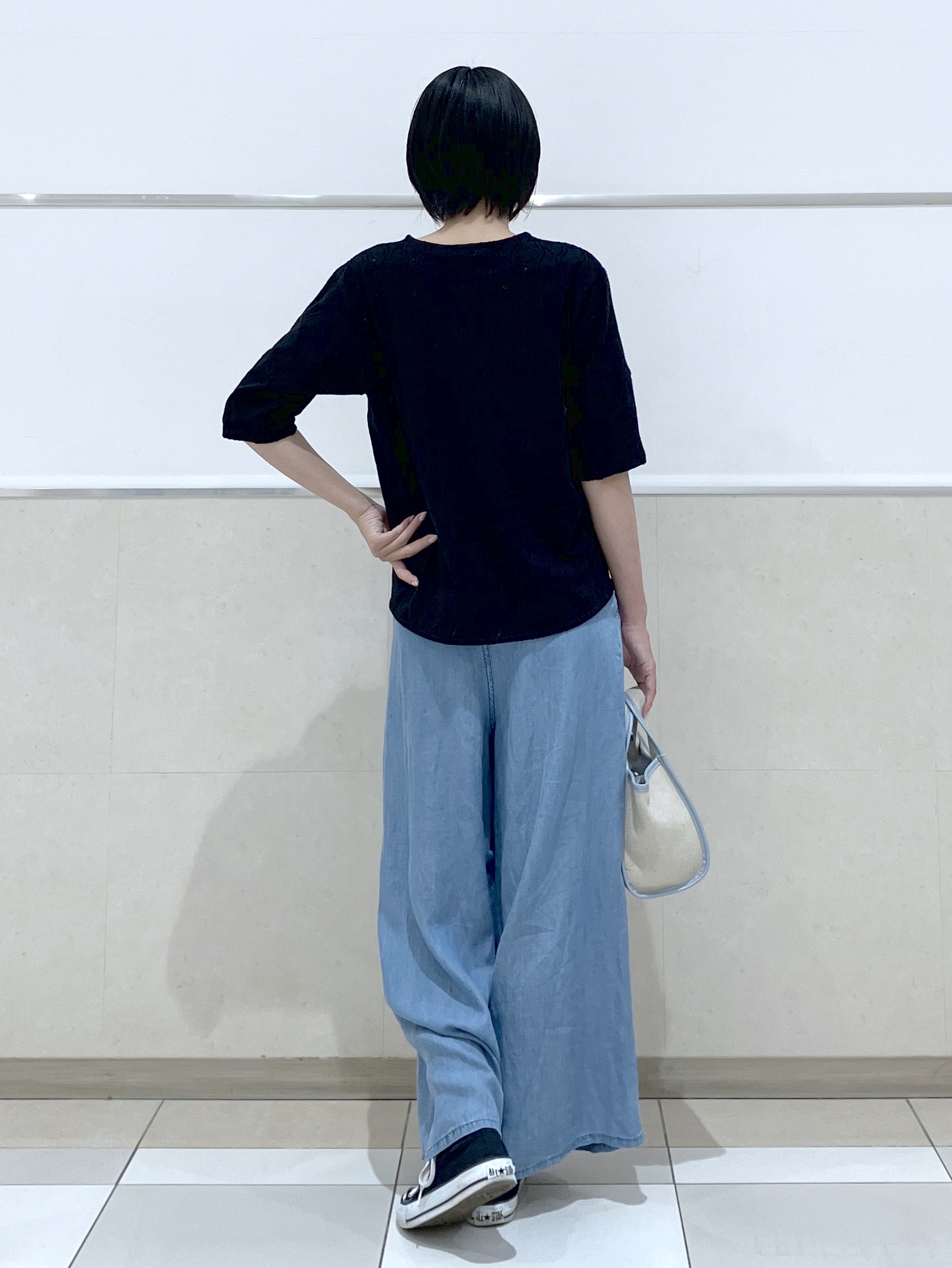 eriko さんの「Dessin｜【マシンウォッシャブル】5分袖レースカットソー」を使ったコーディネート