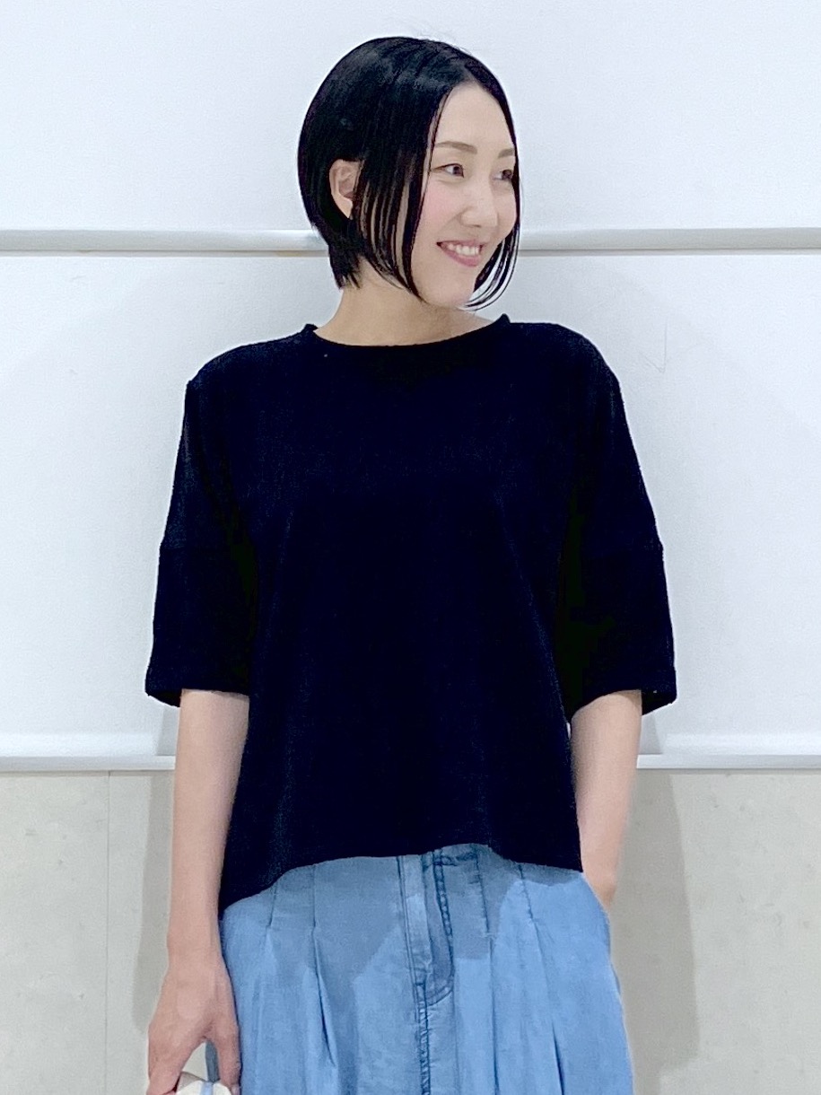 eriko さんの「Dessin｜【マシンウォッシャブル】5分袖レースカットソー」を使ったコーディネート
