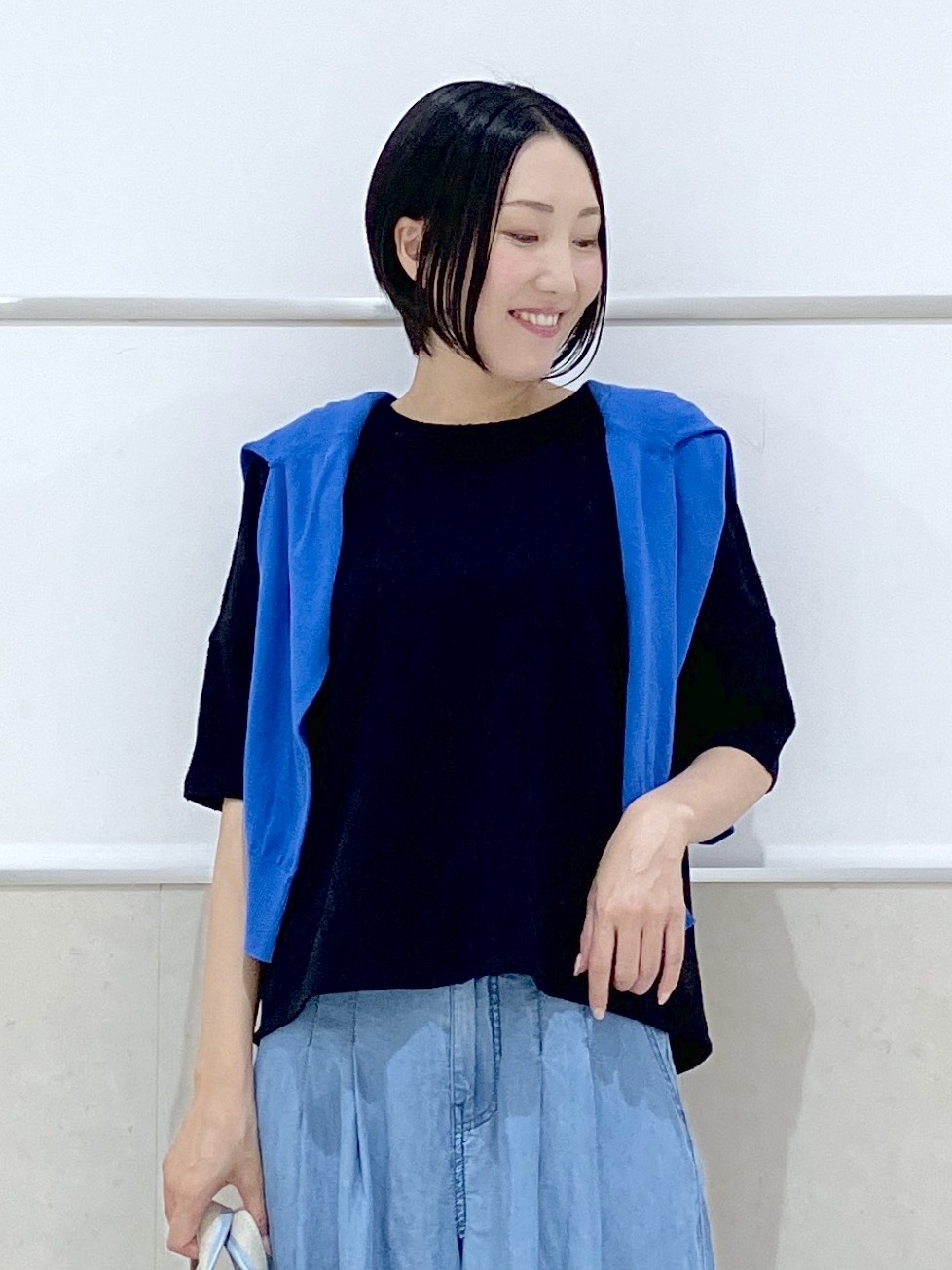eriko さんの「Dessin｜【マシンウォッシャブル】5分袖レースカットソー」を使ったコーディネート