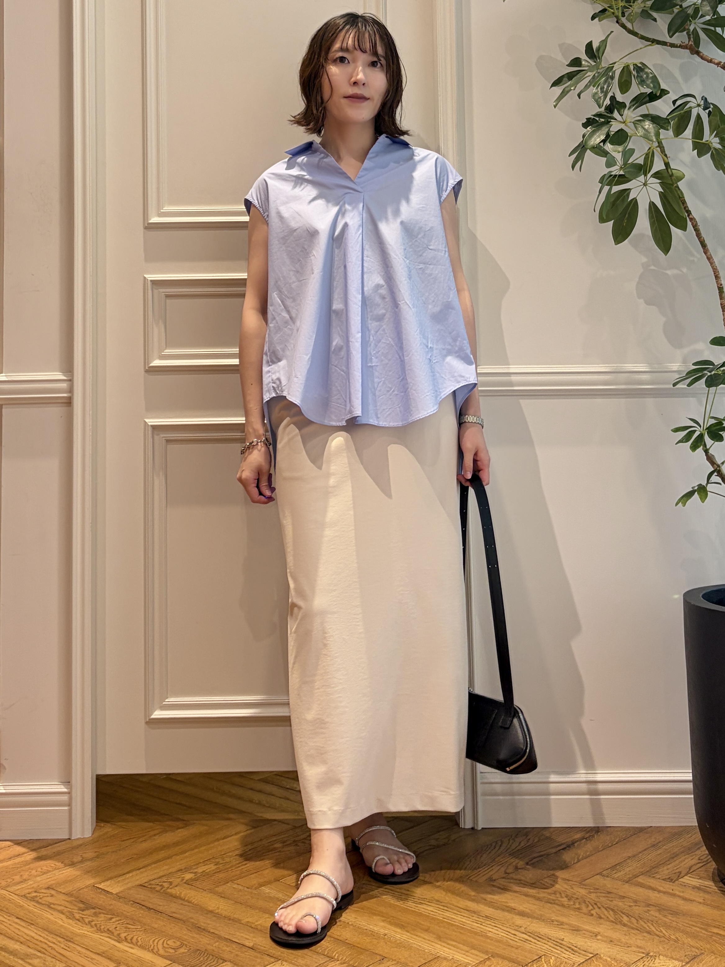nakaoさんの「DRESSTERIOR｜フレンチスリーブ スキッパーブラウス」を使ったコーディネート