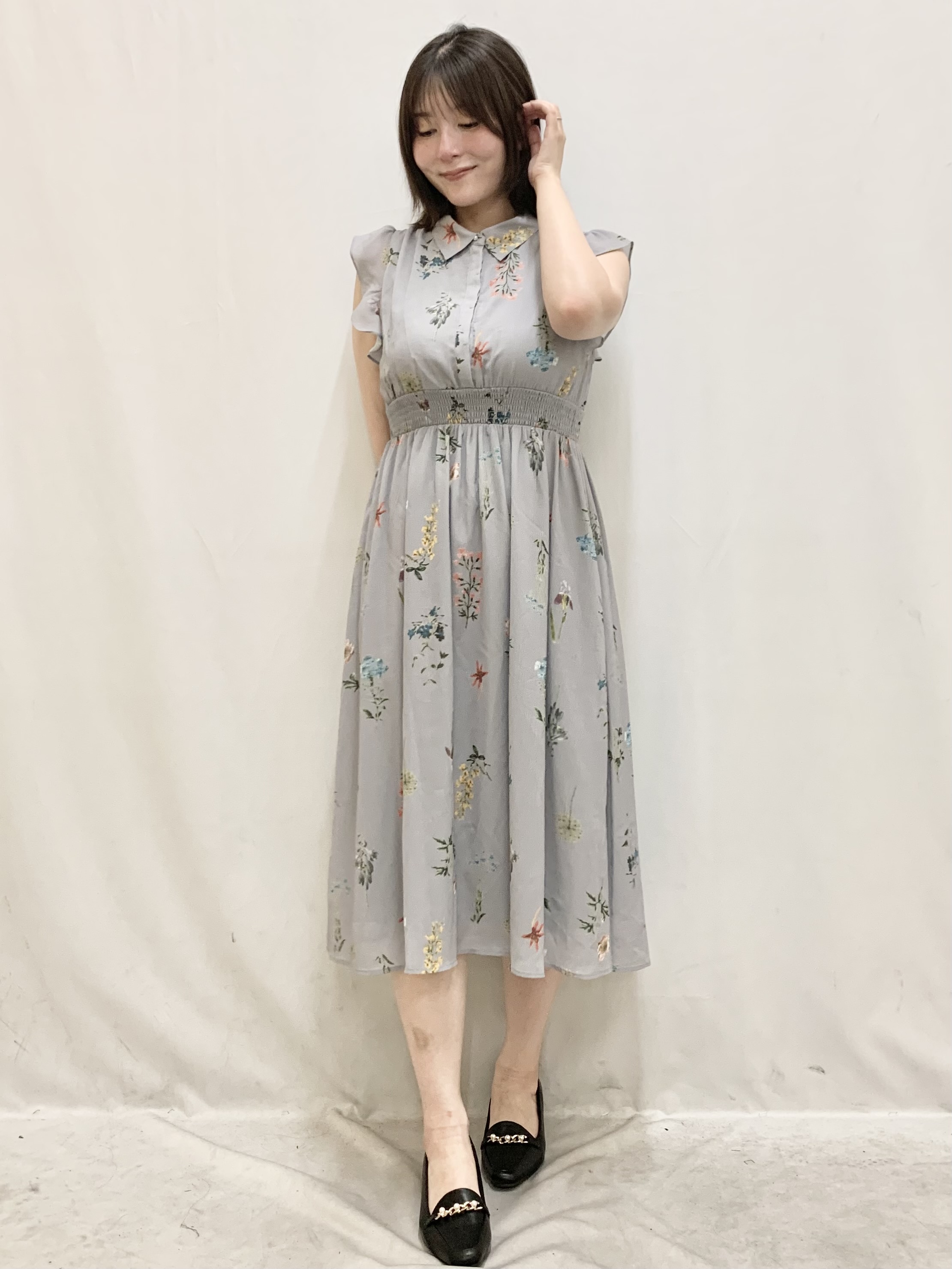 kasumiさんの「index｜【マツコの知らない世界で紹介】ボタニカルフレアワンピース《洗濯機OK》」を使ったコーディネート