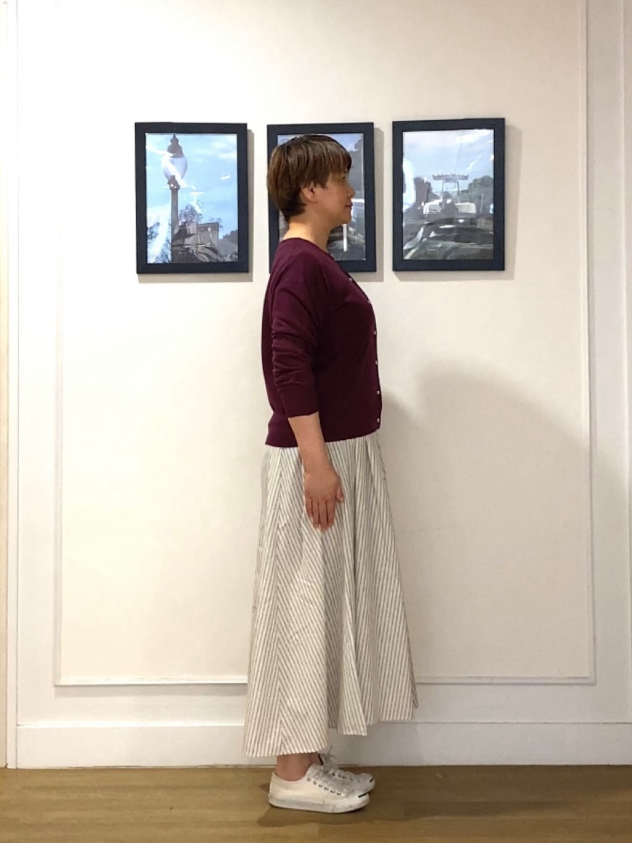 Hiroさんの「Dessin｜ペーパータッチ クルーネックカーディガン」を使ったコーディネート