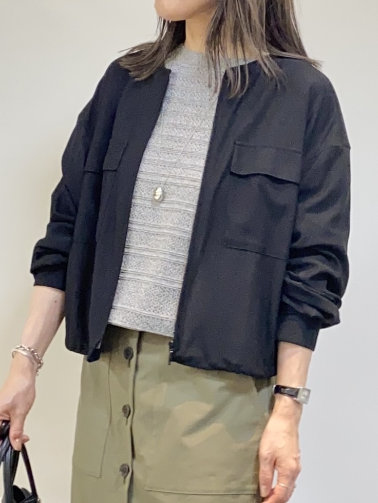 tomoさんの「UNTITLED｜◆【古畑星夏さん着用/洗える】シアーブルゾン」を使ったコーディネート