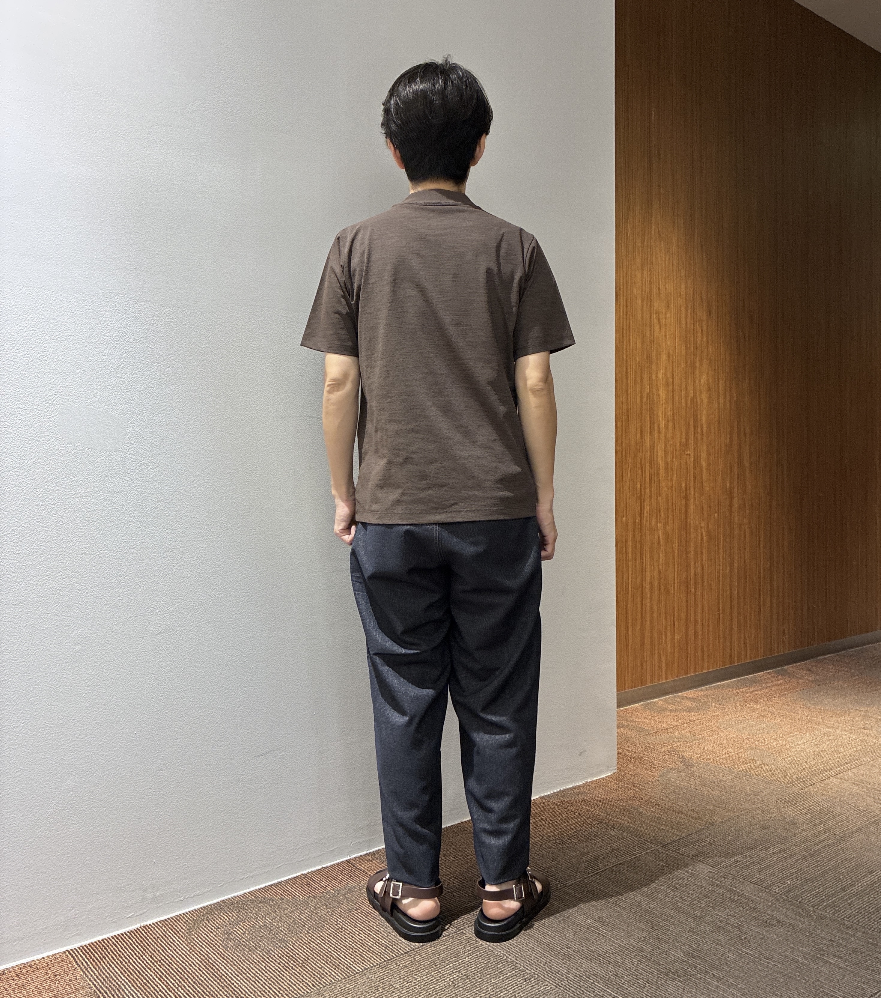 わいずみさんの「TAKEO KIKUCHI｜播州織り 千鳥 半袖シャツ」を使ったコーディネート