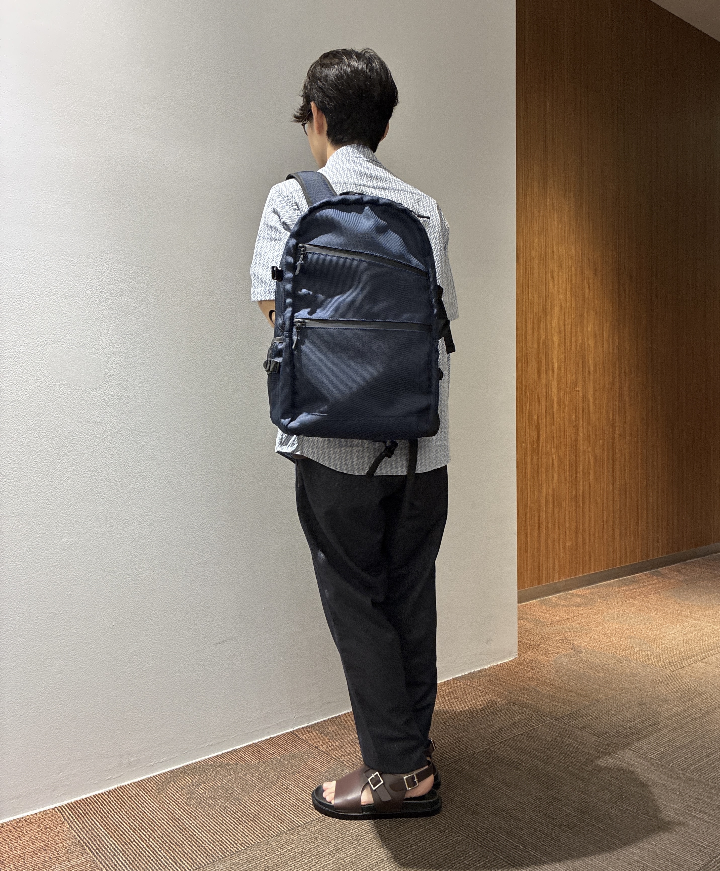 わいずみさんの「TAKEO KIKUCHI｜播州織り 千鳥 半袖シャツ」を使ったコーディネート