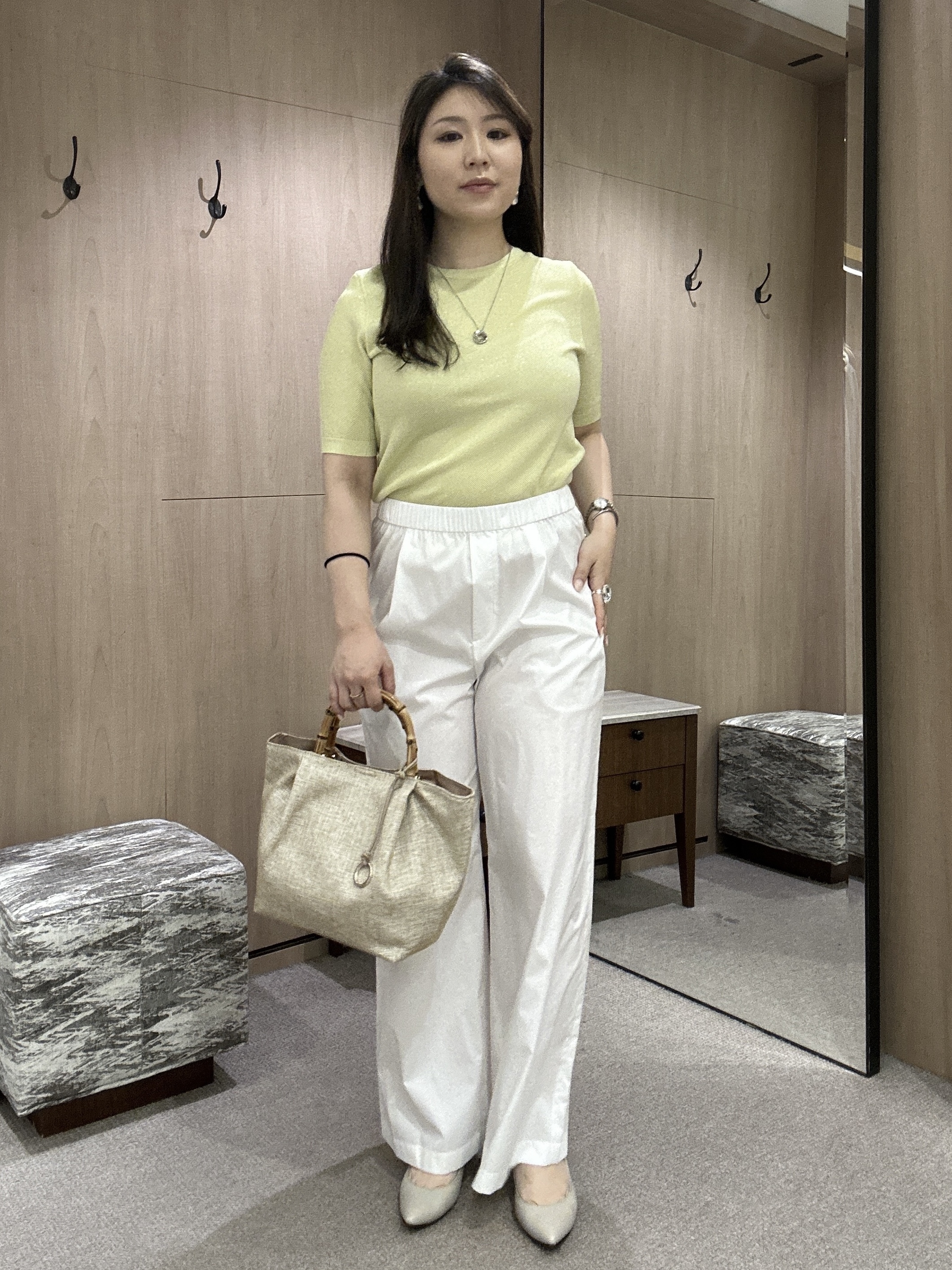 YURIさんの「UNTITLED｜【ステンレスチェーン】リングネックレス」を使ったコーディネート