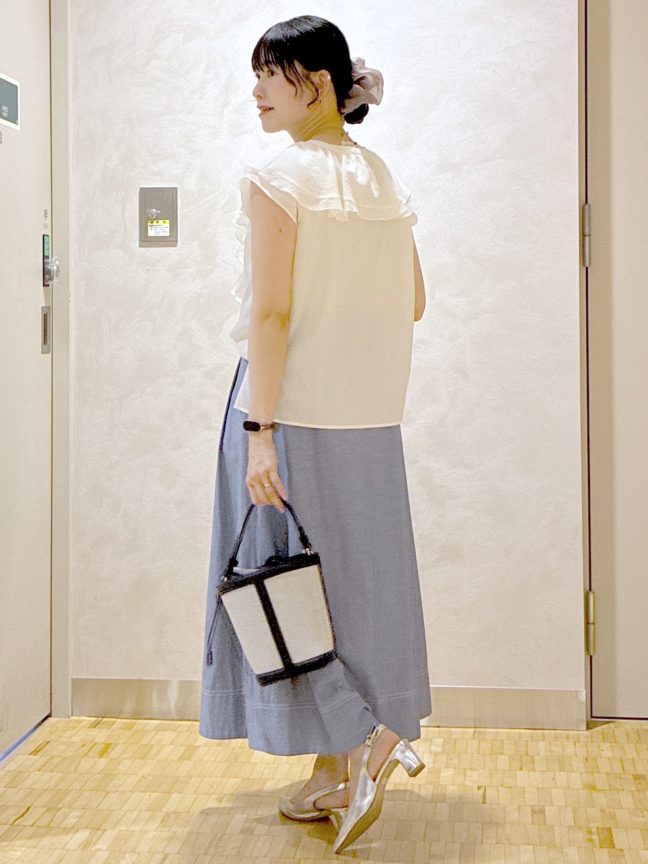  beni_gingerさんの「Reflect｜【マシンウォッシャブル】フリルブラウス」を使ったコーディネート