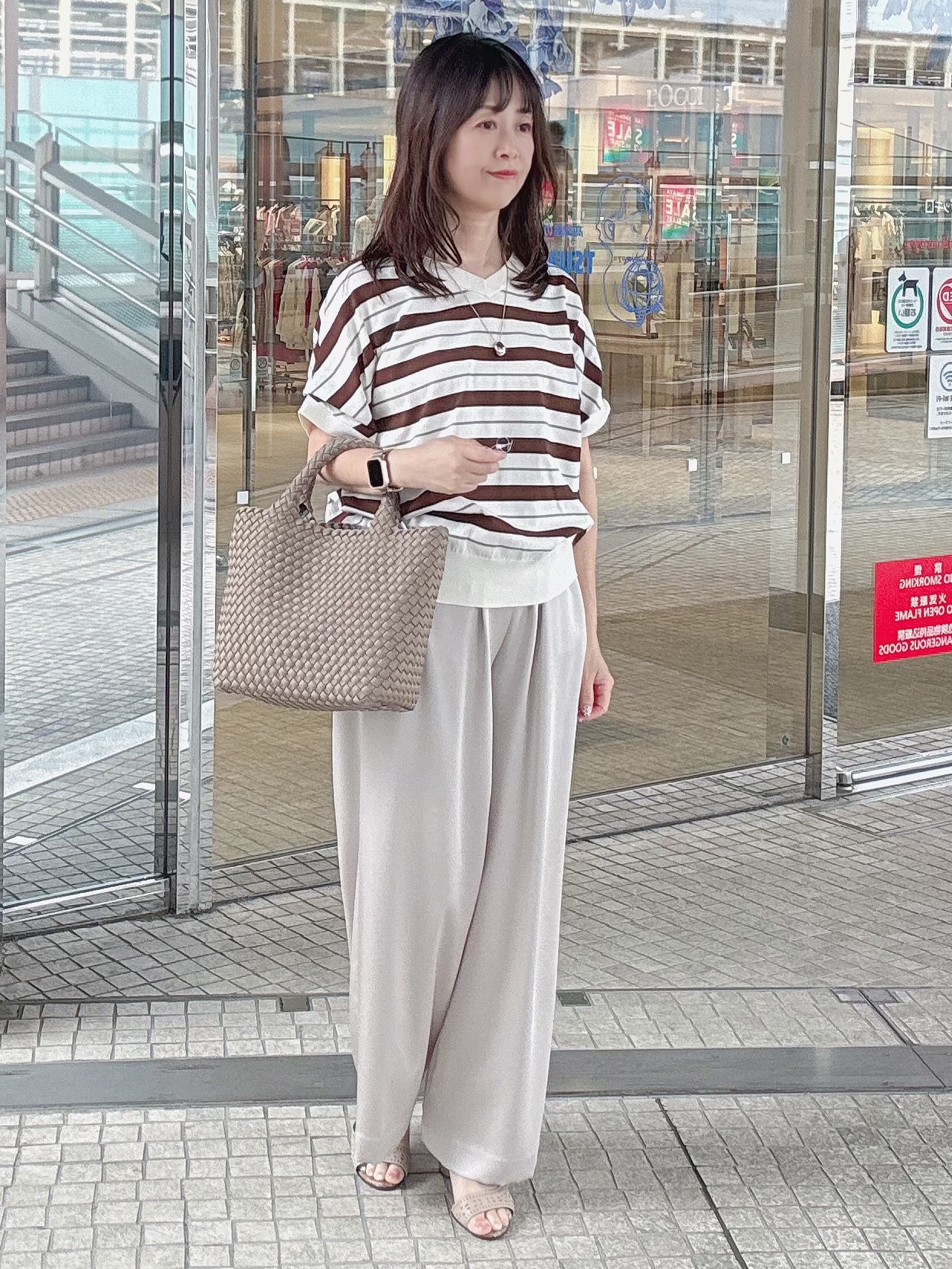 makiさんの「UNTITLED｜【肌に張りつきにくい/前後2WAY】ドライタッチコットンプルオーバー」を使ったコーディネート