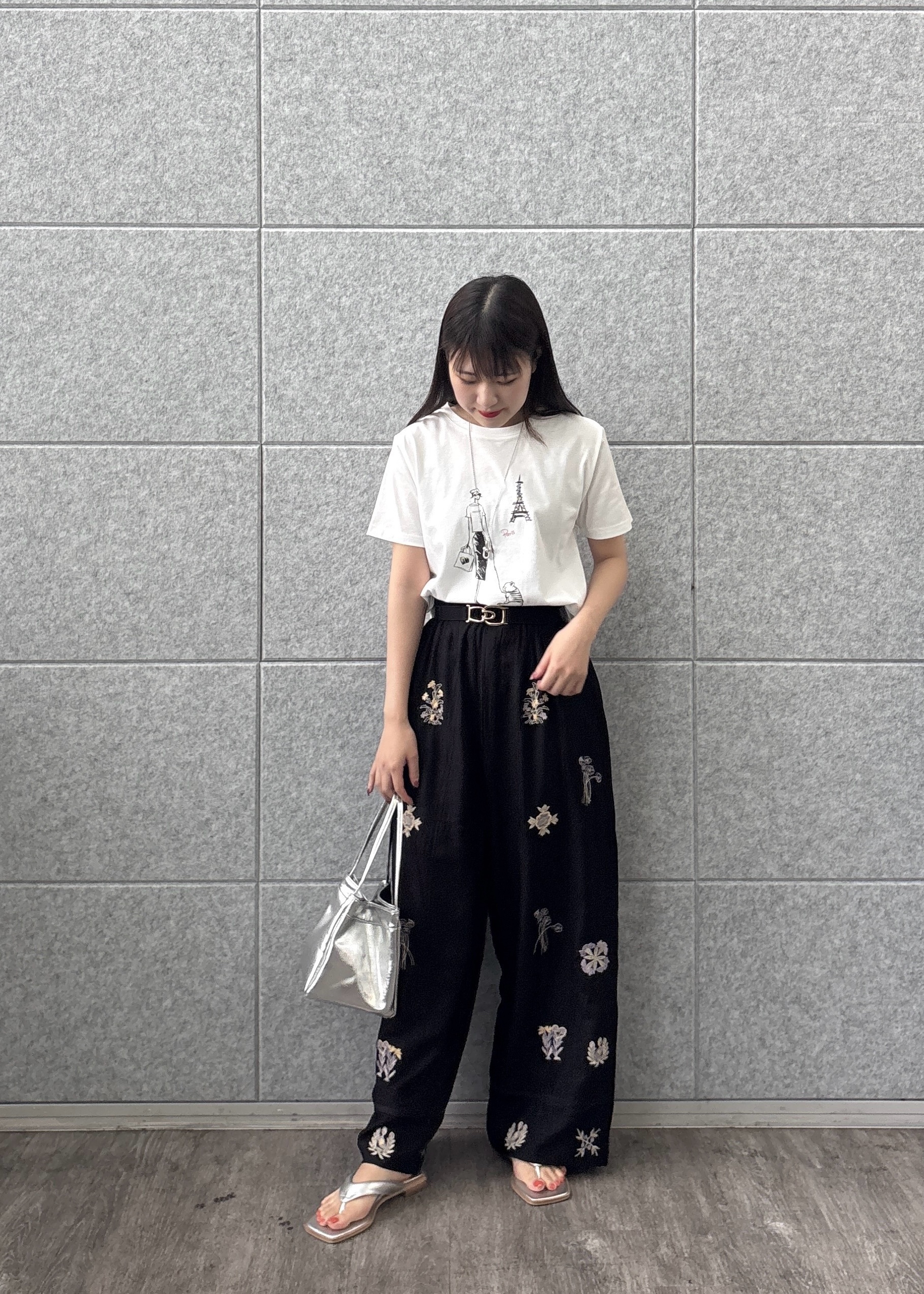 Renoさんの「INDIVI｜フレンチブルTシャツ」を使ったコーディネート