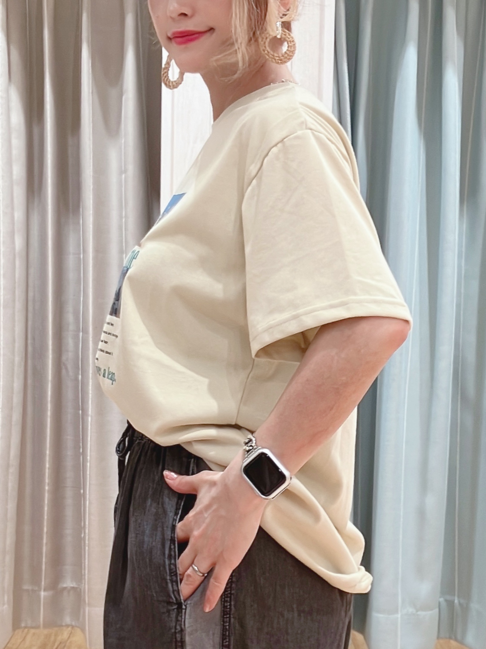aaamiさんの「SHOO･LA･RUE｜【S-LL/洗濯機可】選べる4柄　デイリー使いにぴったりな 大人の頼れるTシャツ」を使ったコーディネート