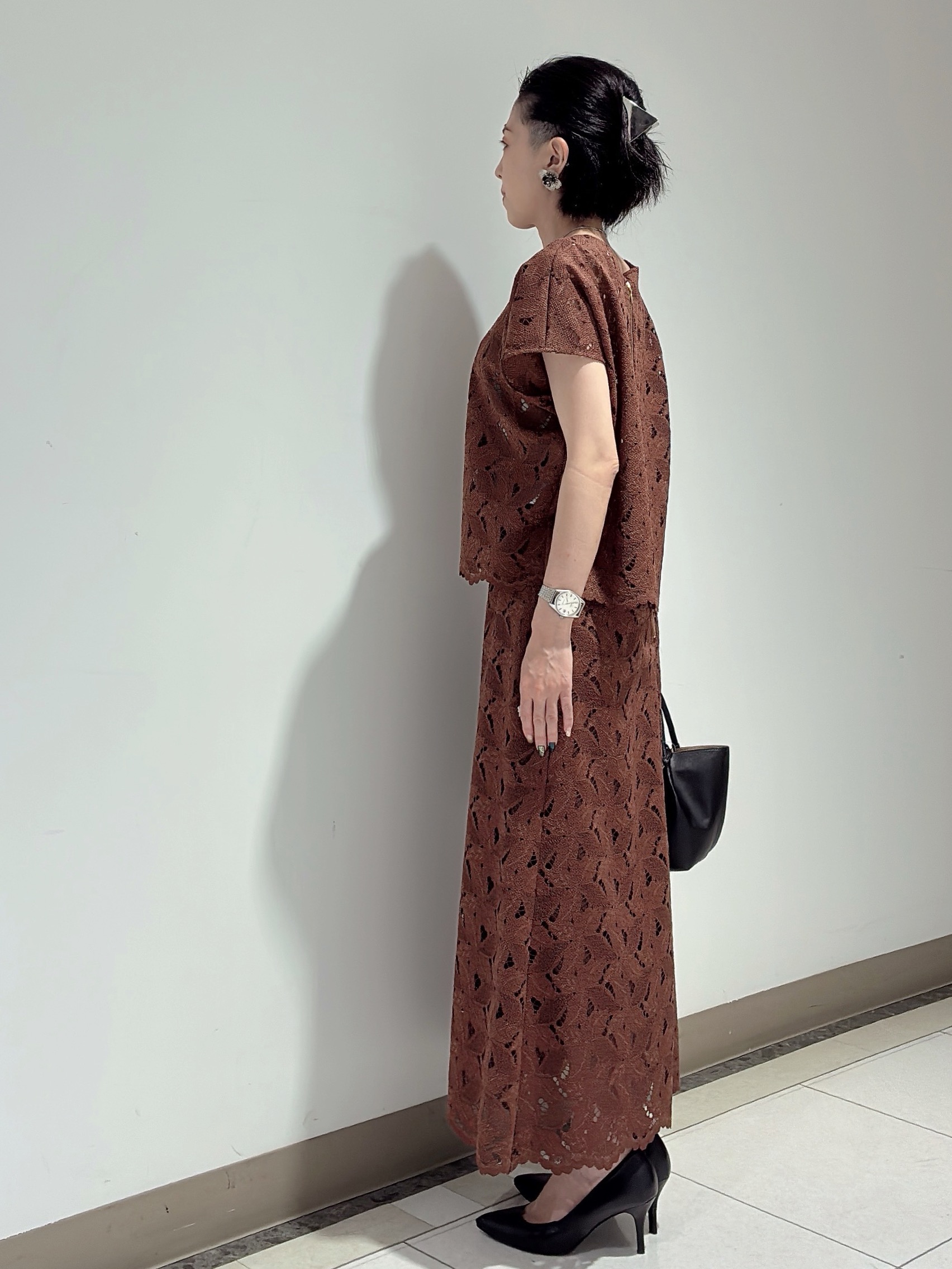 環さんの「UNTITLED｜【秋羽織り/ジップ】トリコットシアーブラウス」を使ったコーディネート