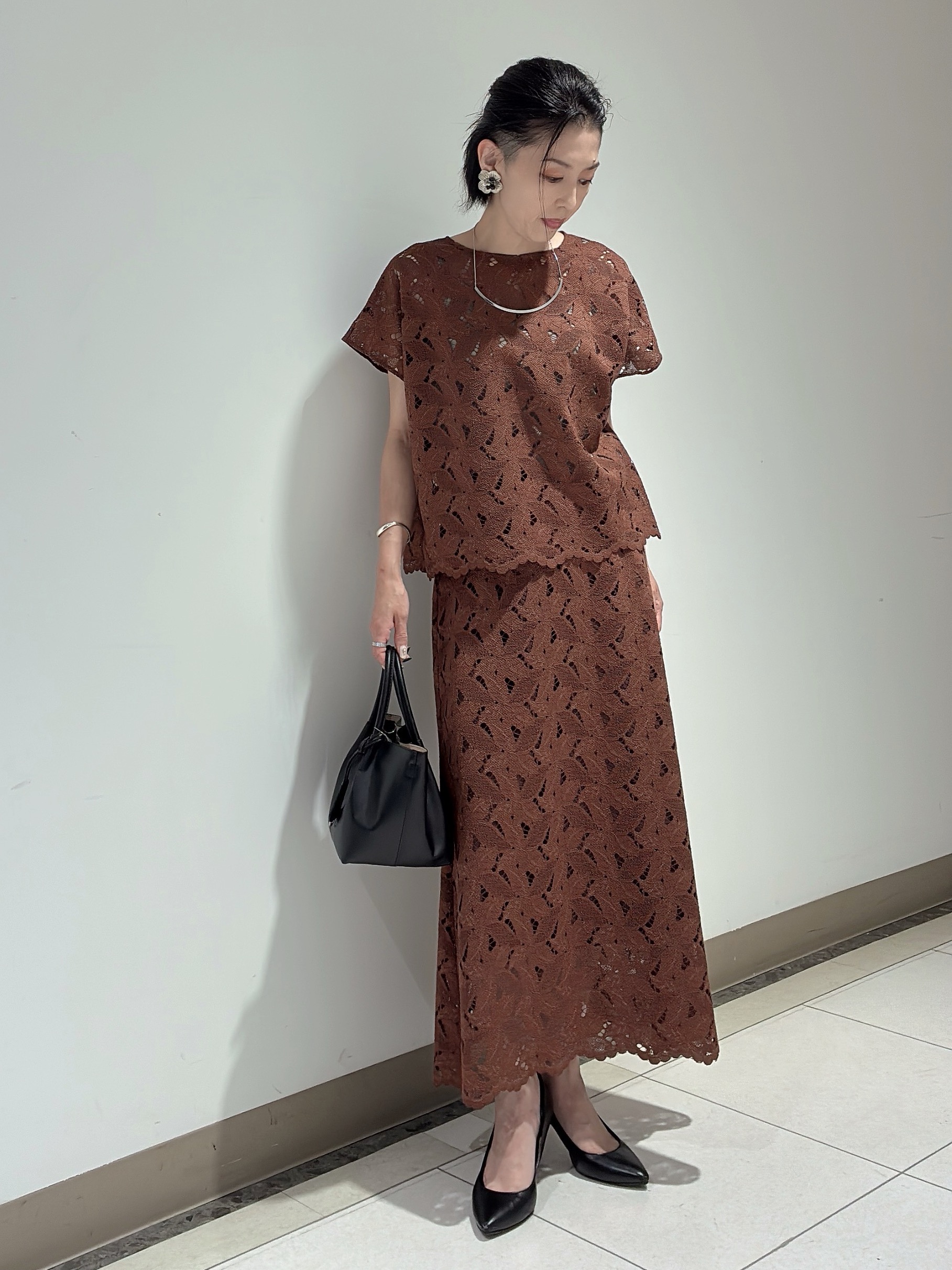 環さんの「UNTITLED｜【秋羽織り/ジップ】トリコットシアーブラウス」を使ったコーディネート