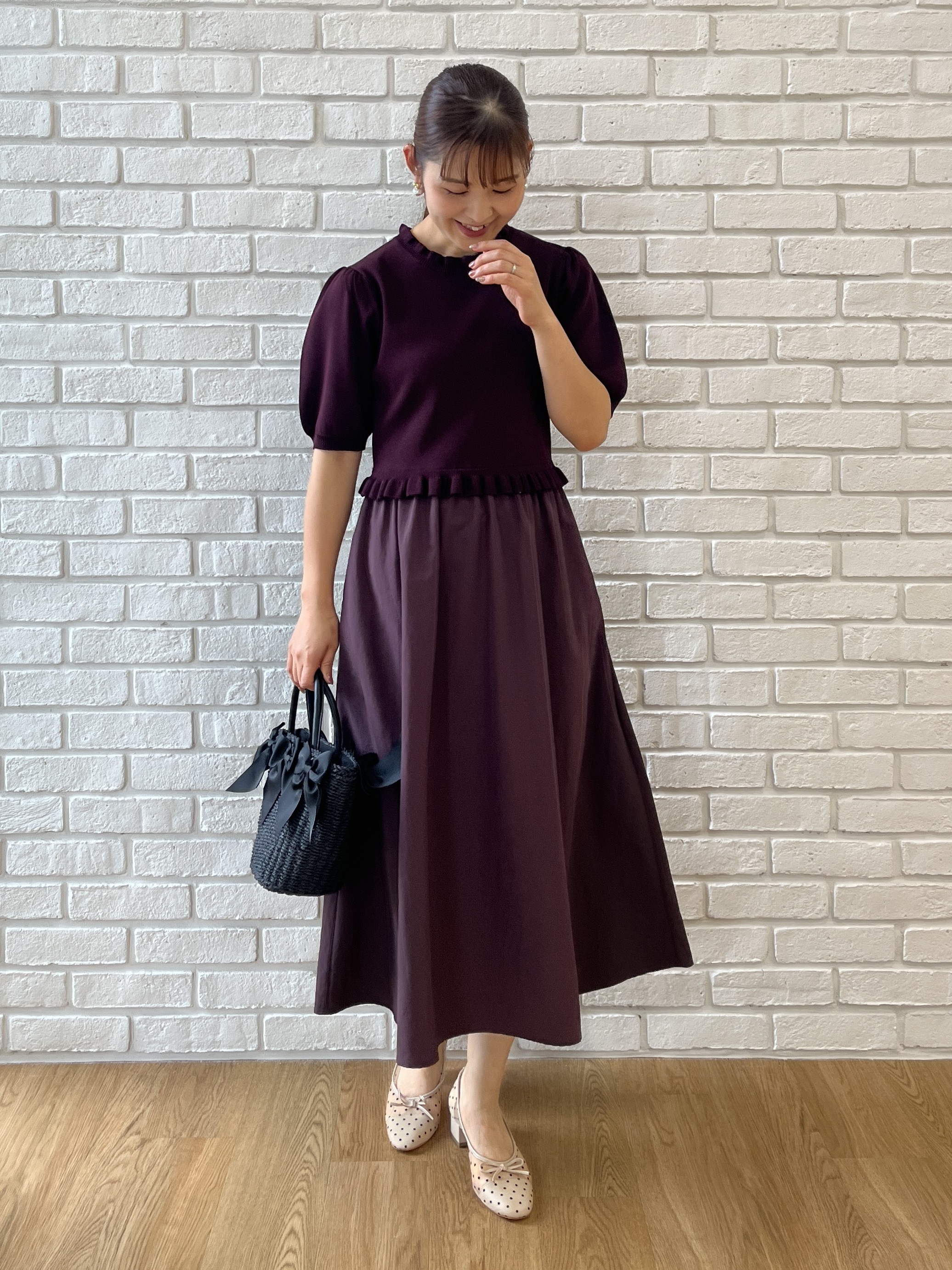 makiさんの「Couture brooch｜チュールバレエパンプス」を使ったコーディネート