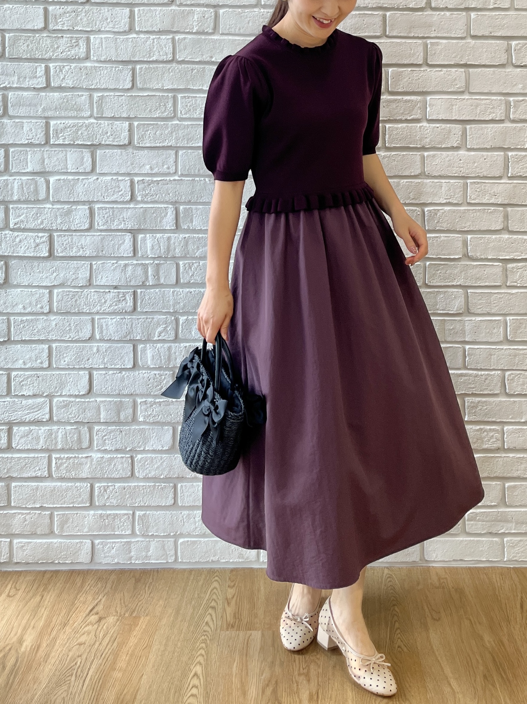 makiさんの「Couture brooch｜チュールバレエパンプス」を使ったコーディネート